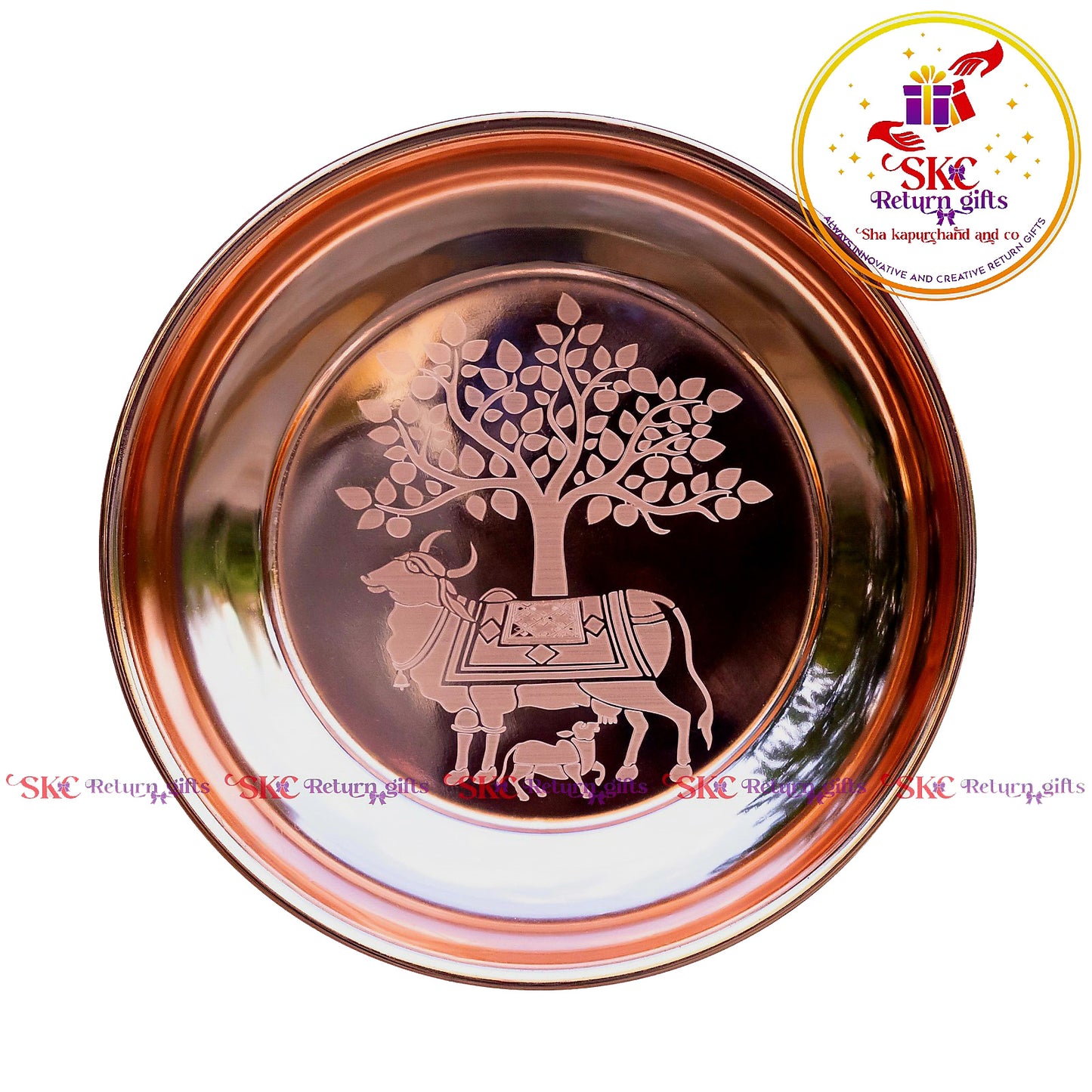Kalpavriksha Kamadhenu Plate Copper
