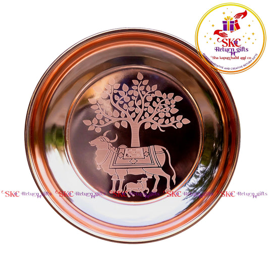 Kalpavriksha Kamadhenu Plate Copper