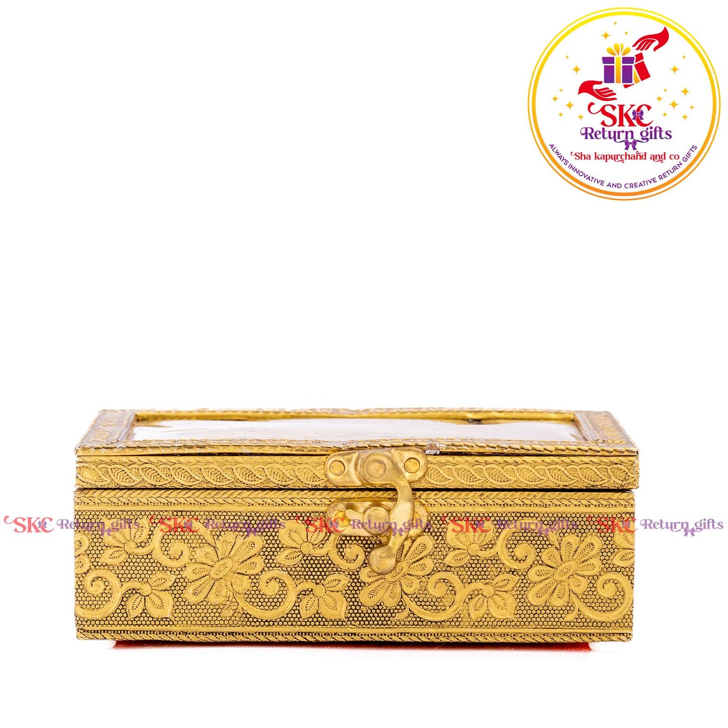 Embossed Double Elephant Jewel Box