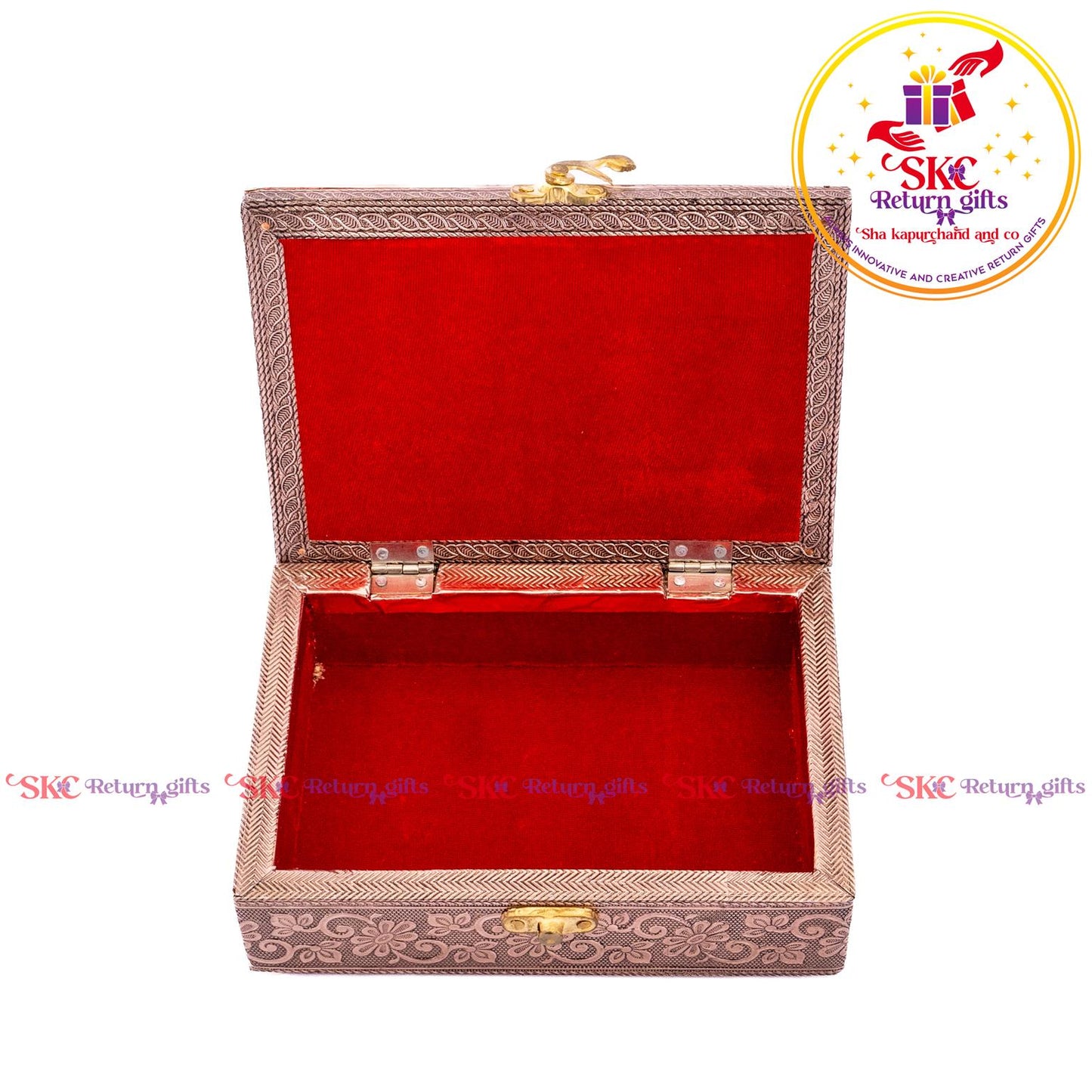 Embossed Radha Krishna Jewel Box