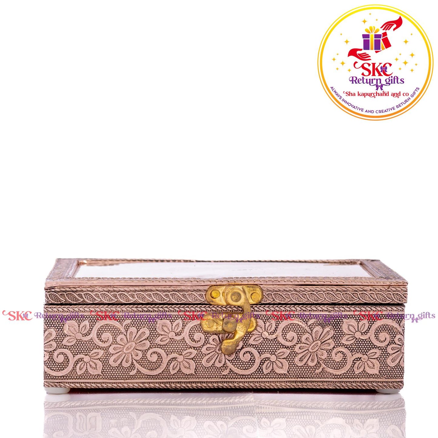Embossed Radha Krishna Jewel Box