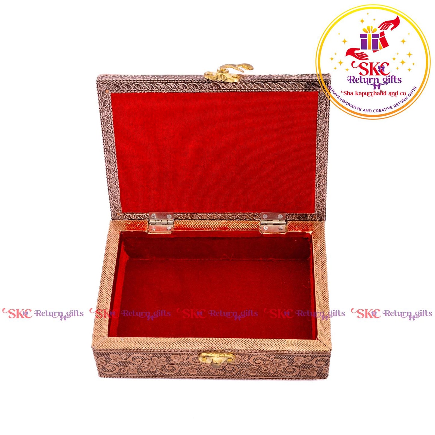 Embossed Double Elephant Jewel Box