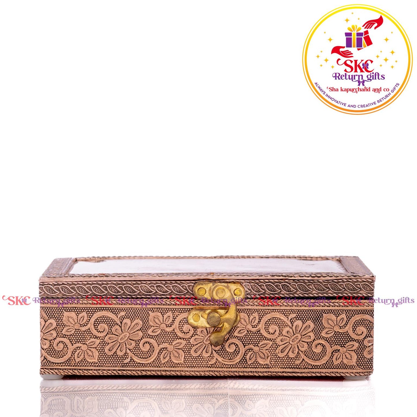 Embossed Double Elephant Jewel Box