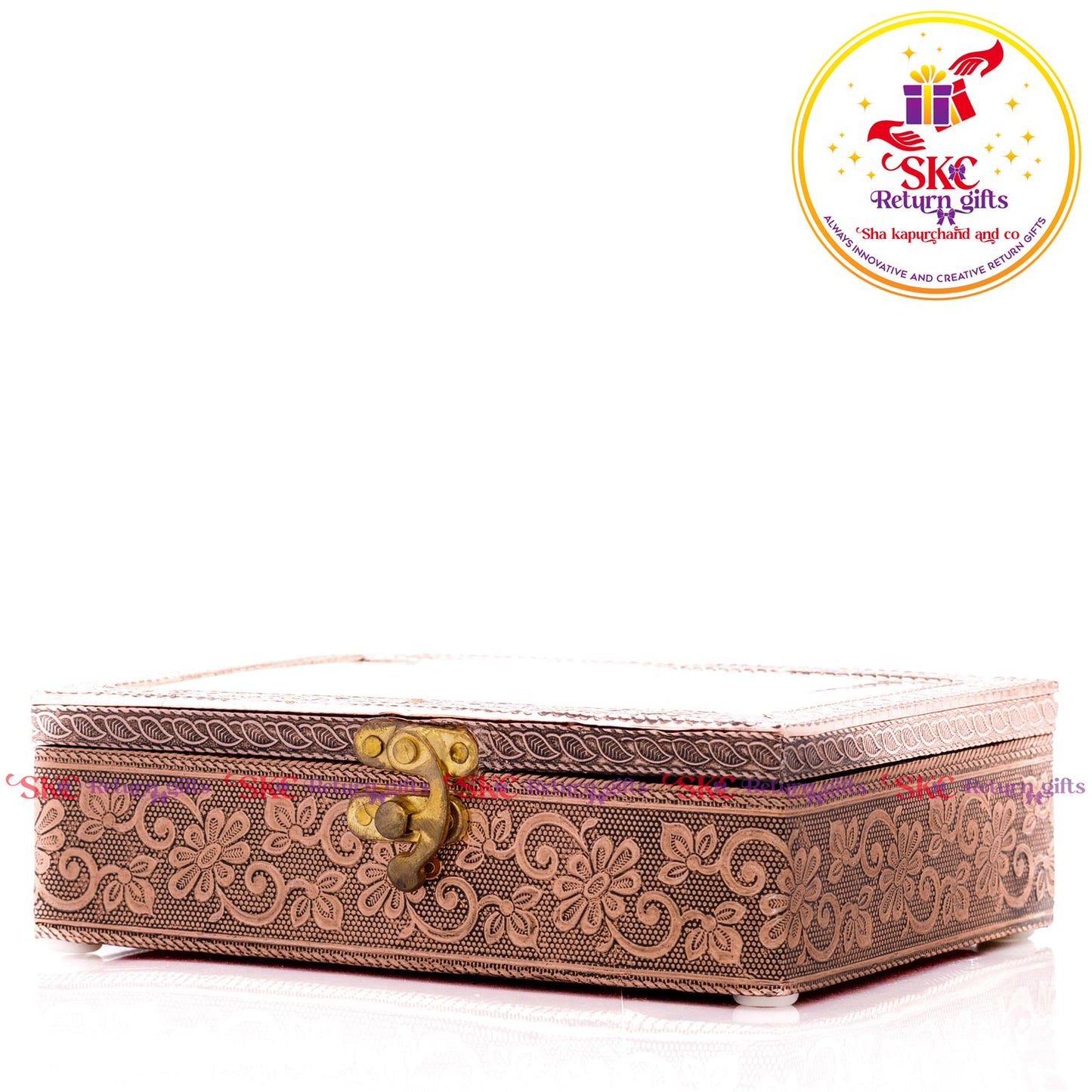 Embossed Double Elephant Jewel Box