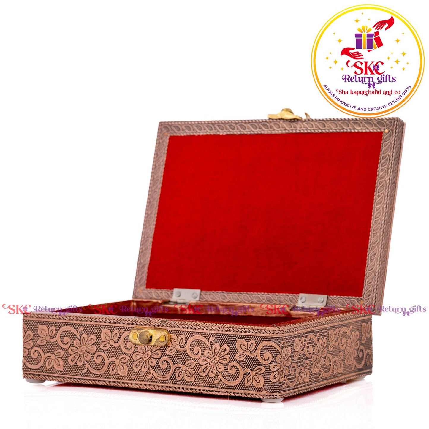 Embossed Double Elephant Jewel Box