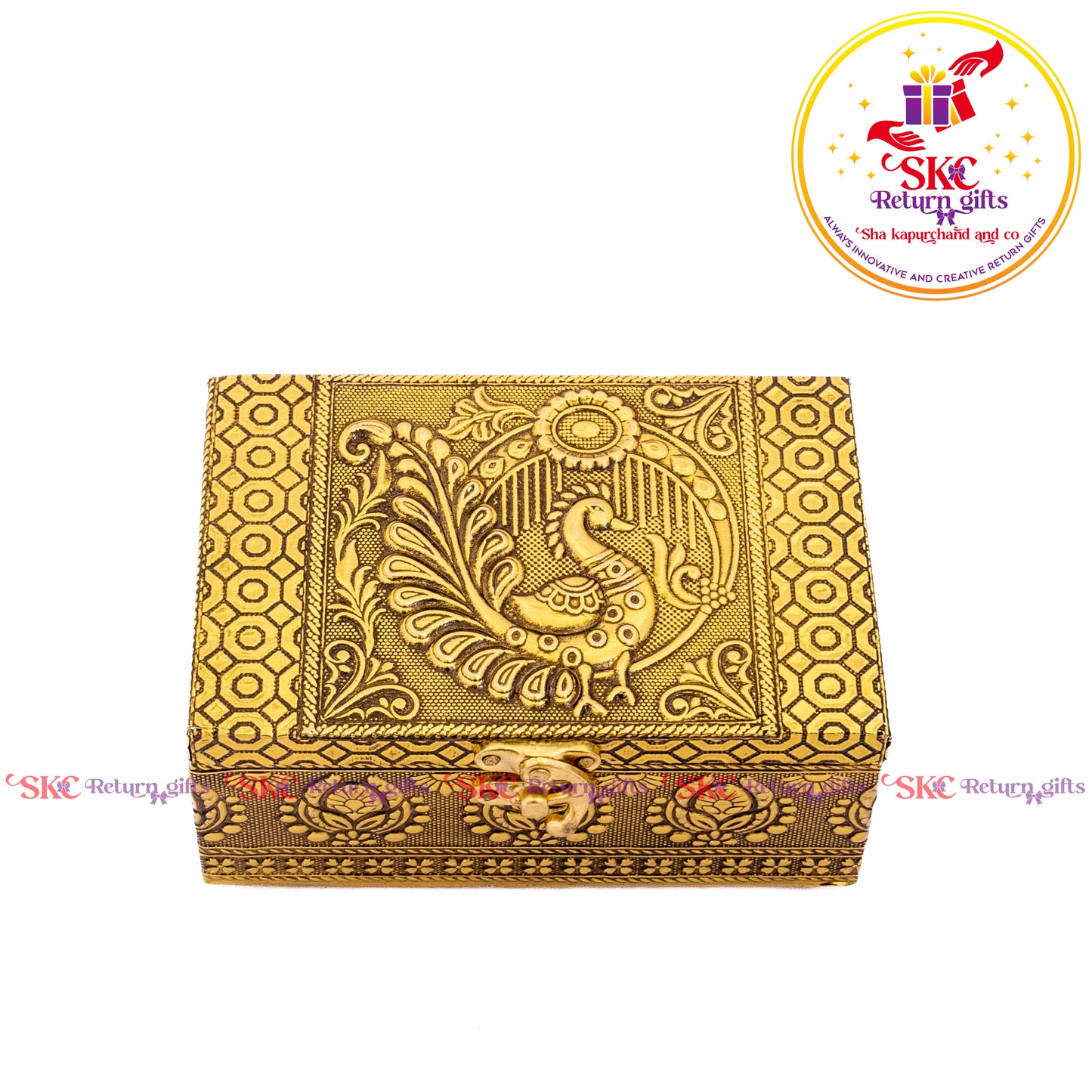 Embossed Peacock Jewel Box