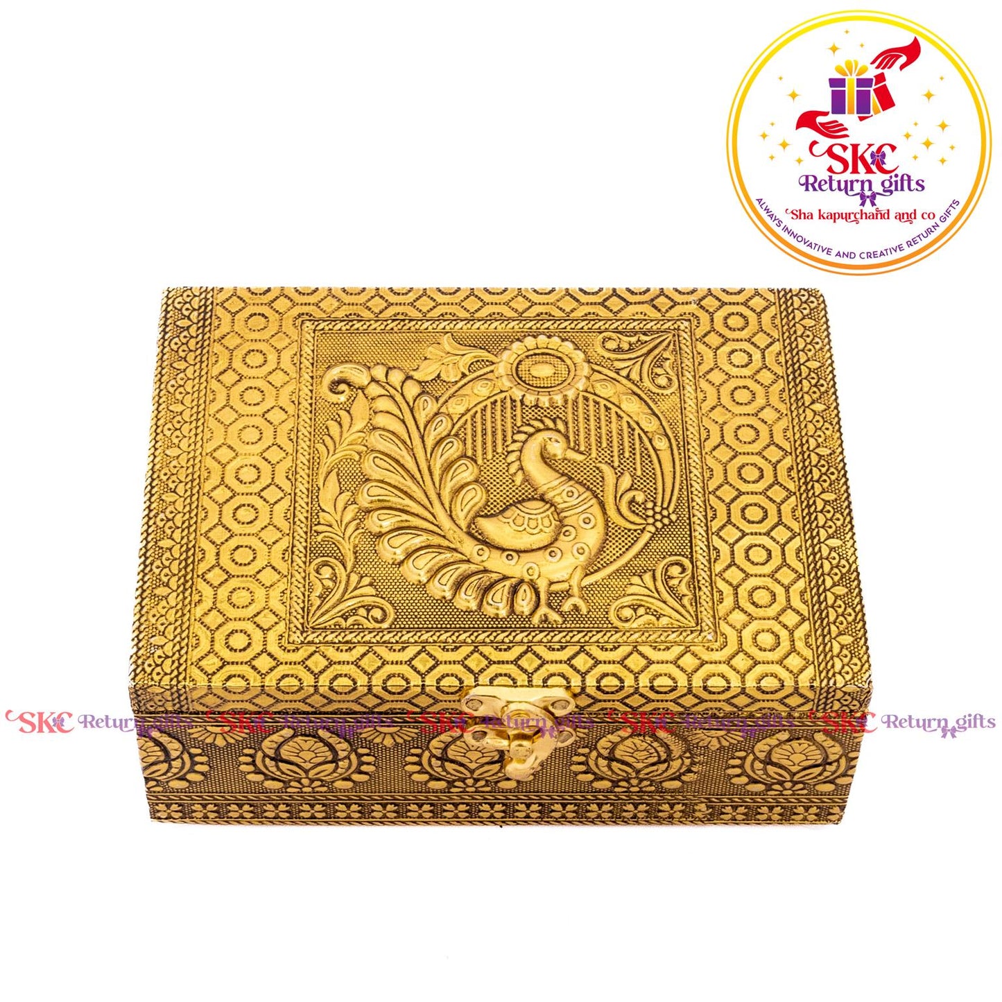 Embossed Peacock Jewel Box