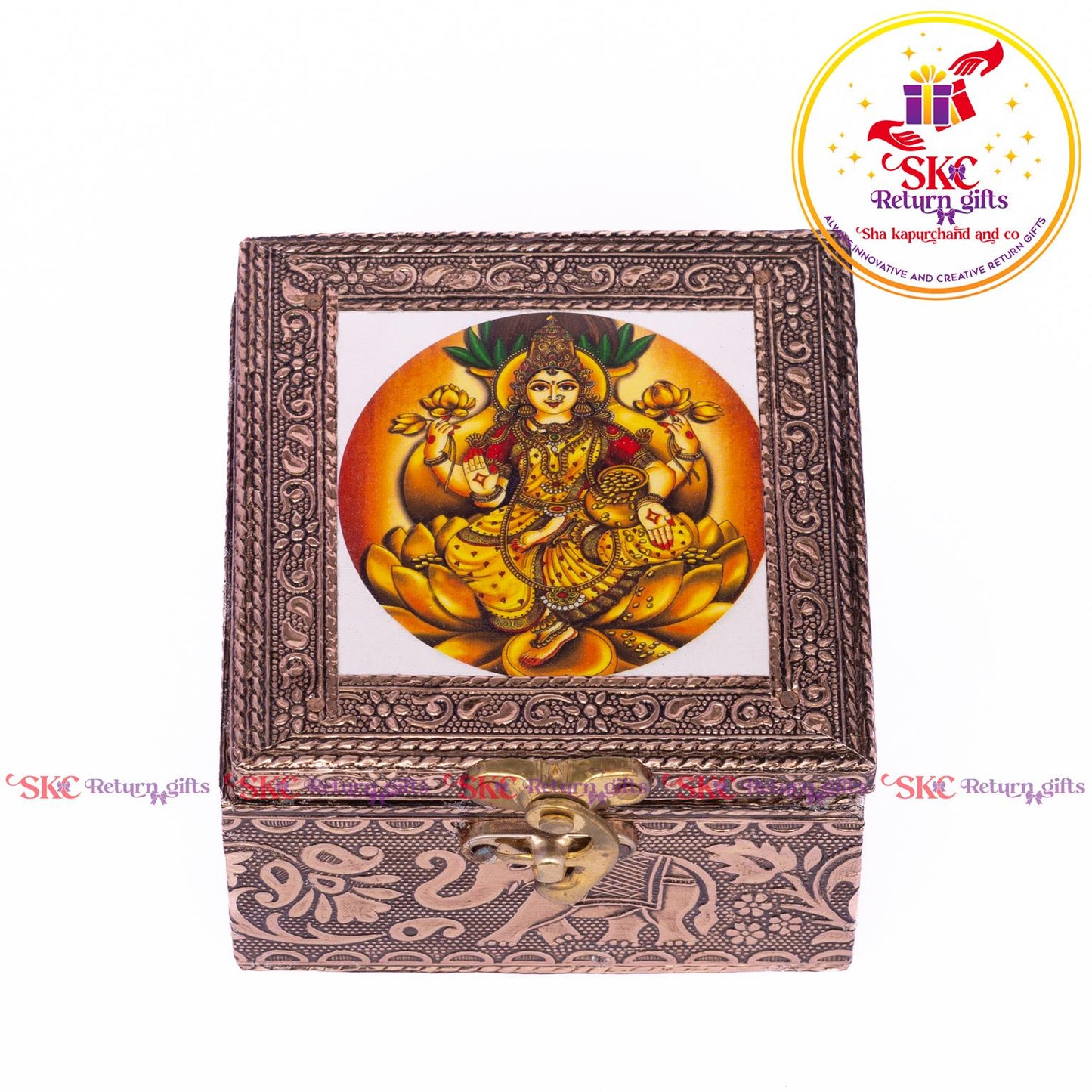 Tanjore Digital Art Pooja Box Gharalaksmi