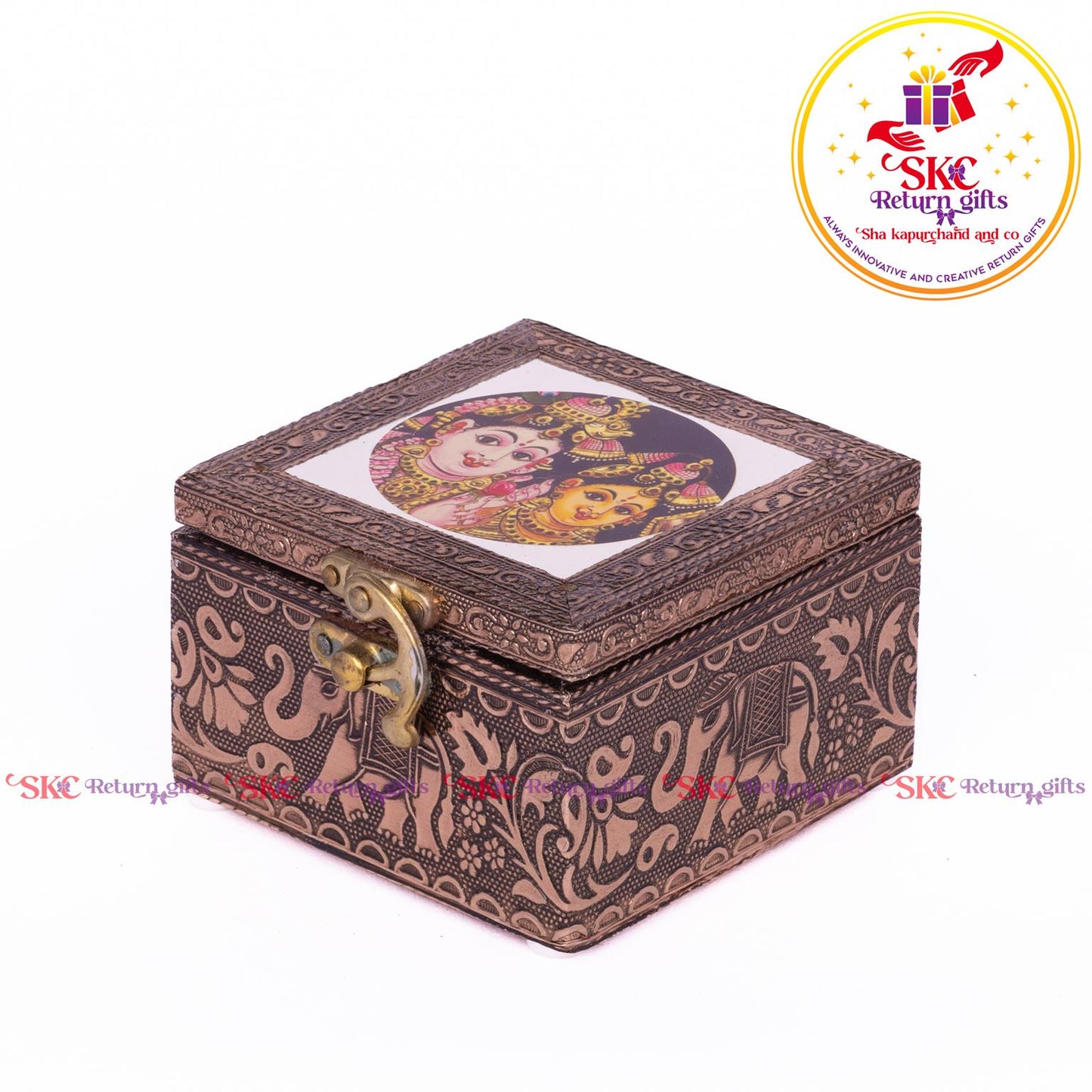 Tanjore Digital Art Pooja Box Radha Krishna