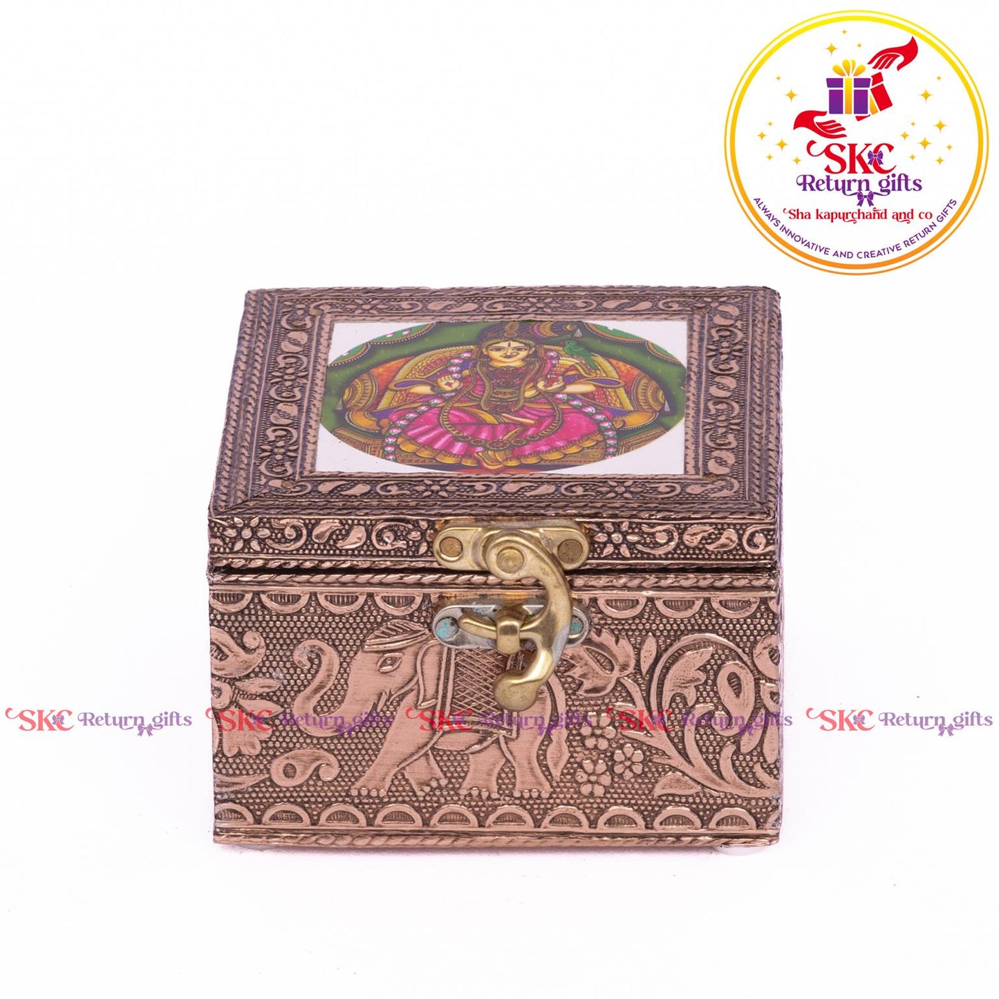 Tanjore Digital Art Pooja Box Andal