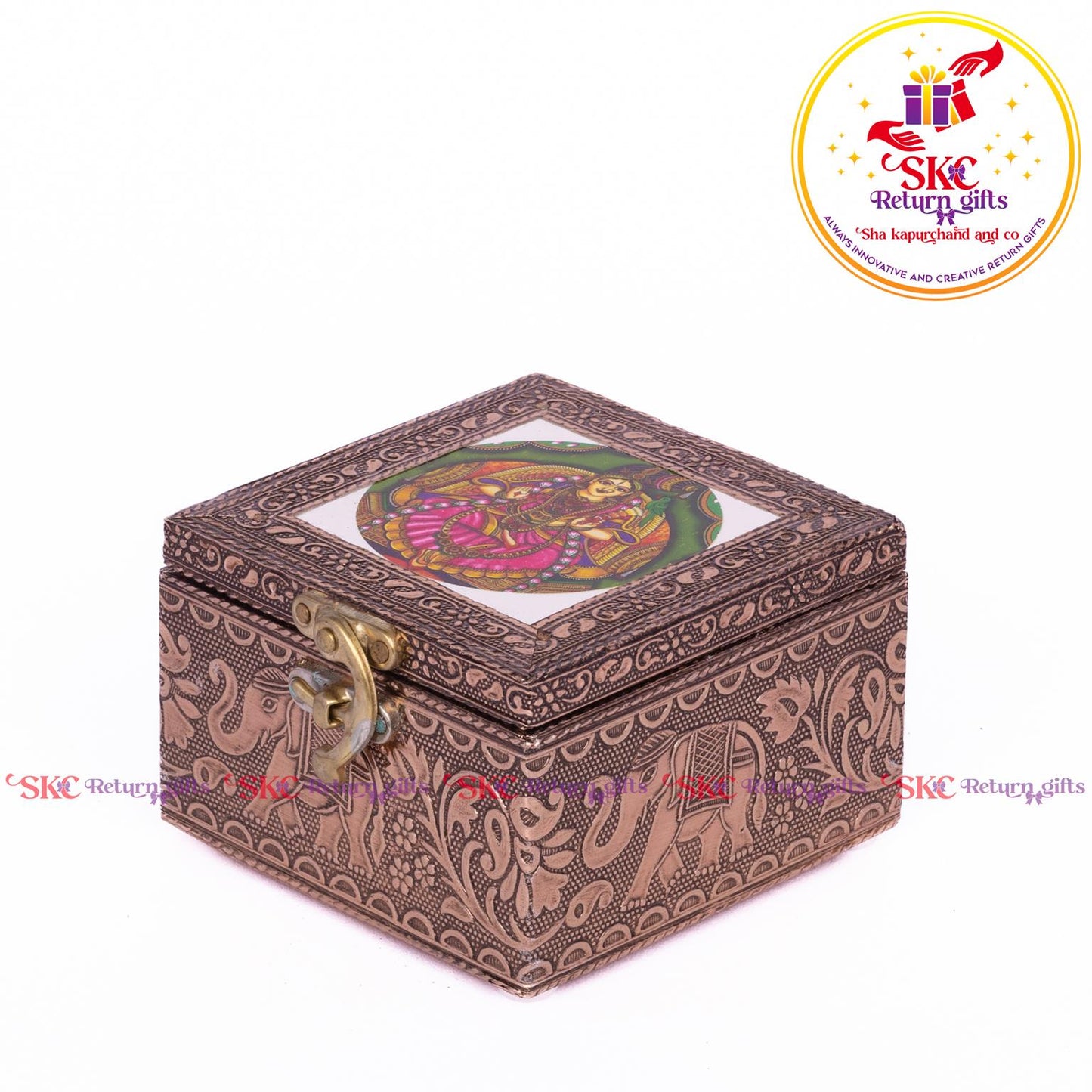 Tanjore Digital Art Pooja Box Andal