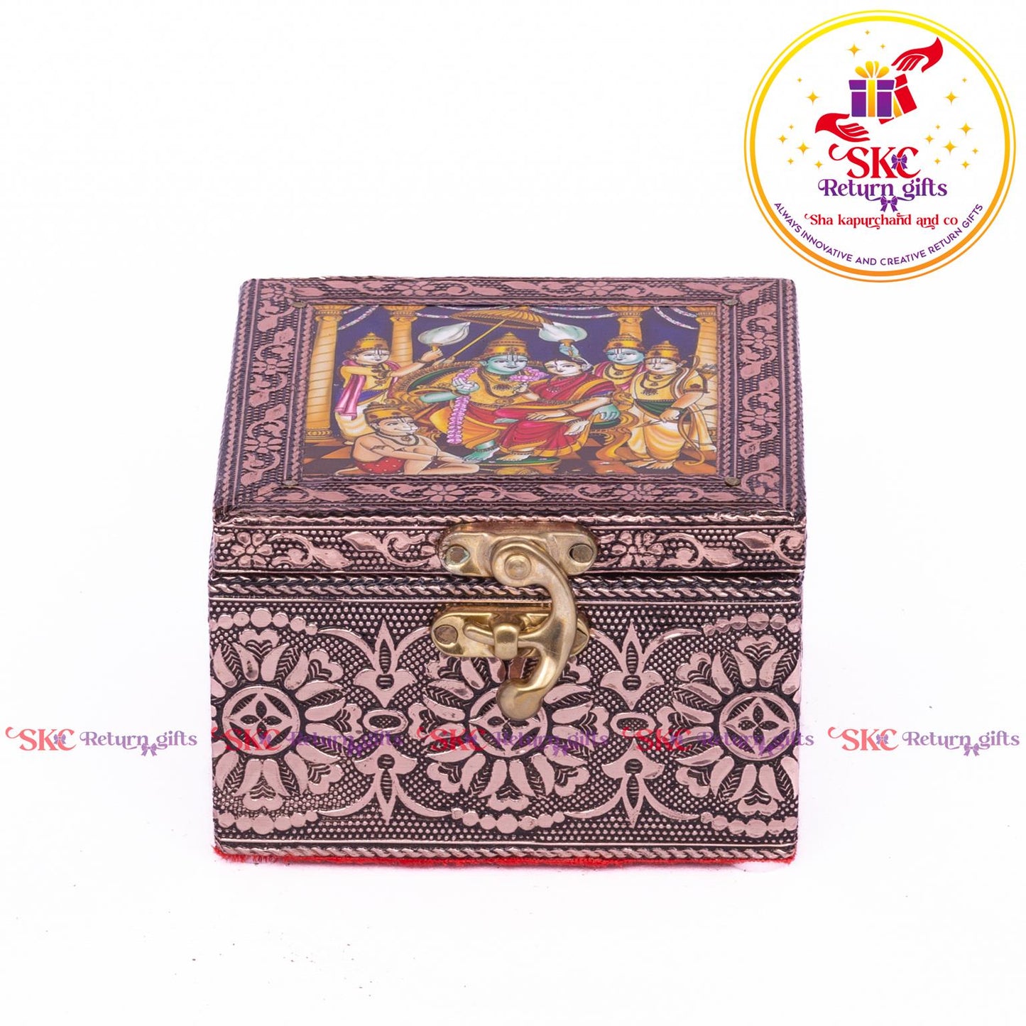 Tanjore Digital Art Pooja Box Radha Krishna
