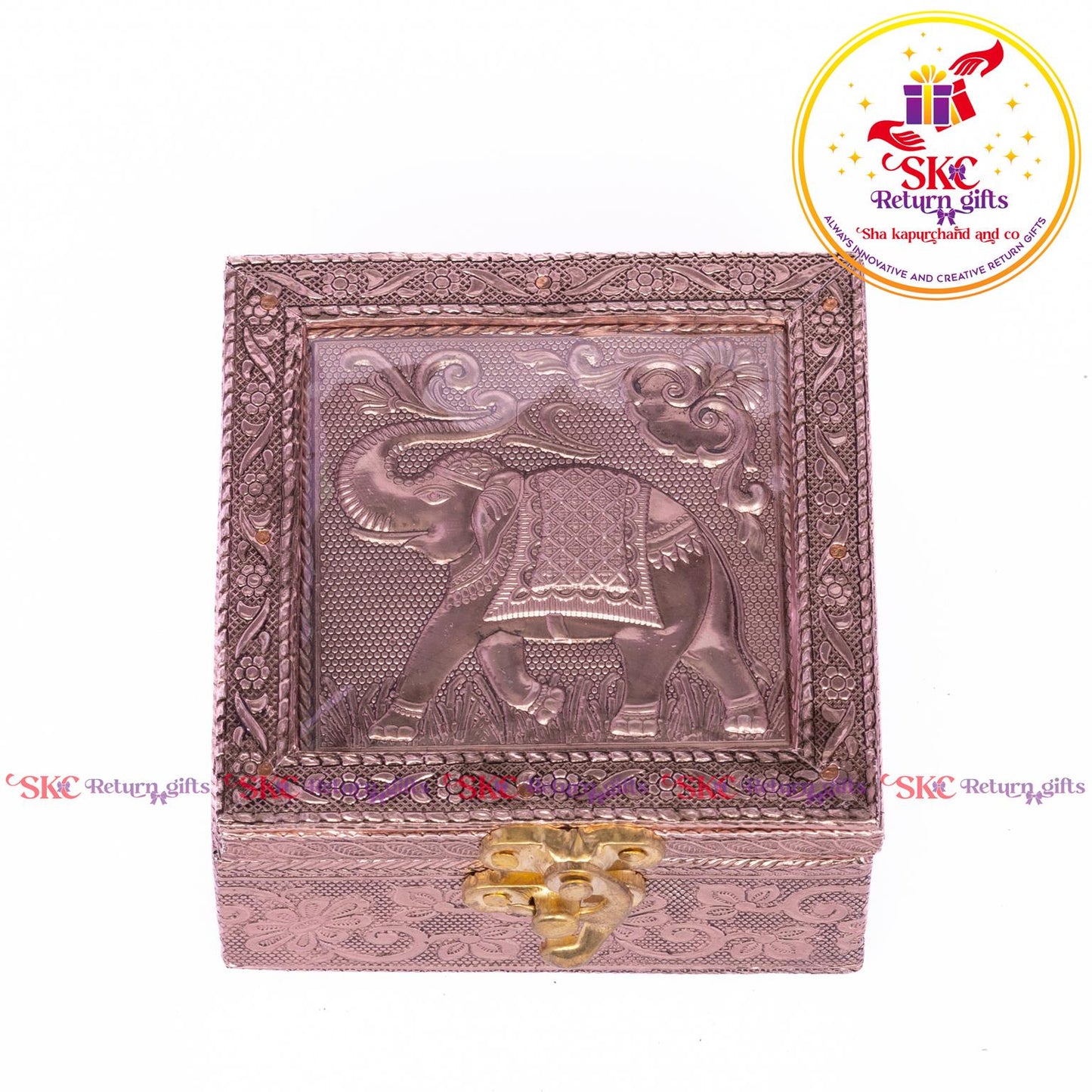 Embossed Royal Elephant Jewellery Box