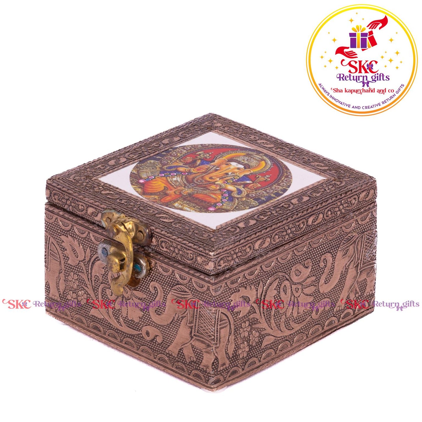 Tanjore Digital Art Pooja Box Ganesh