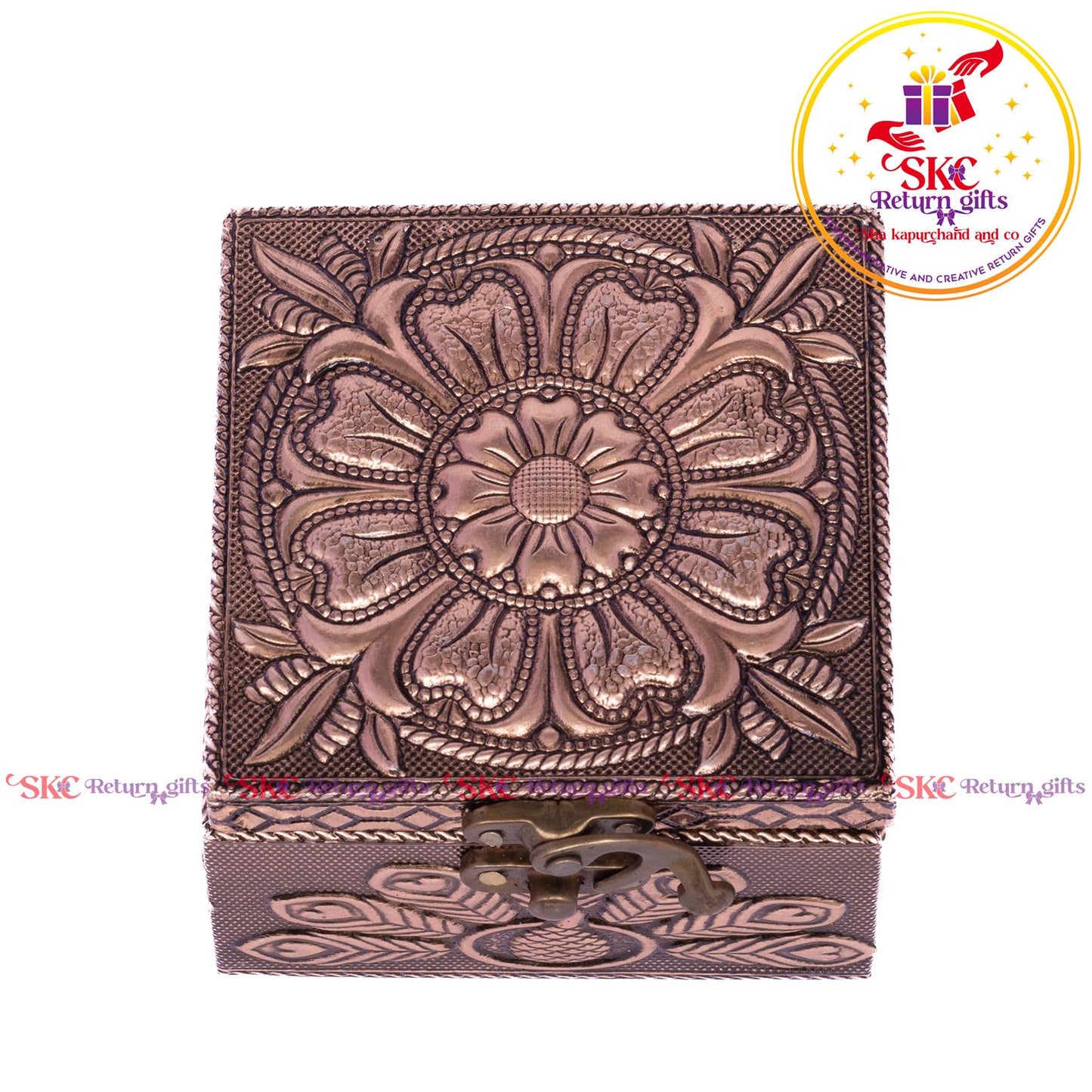 Embossed Flower Jewellery Box