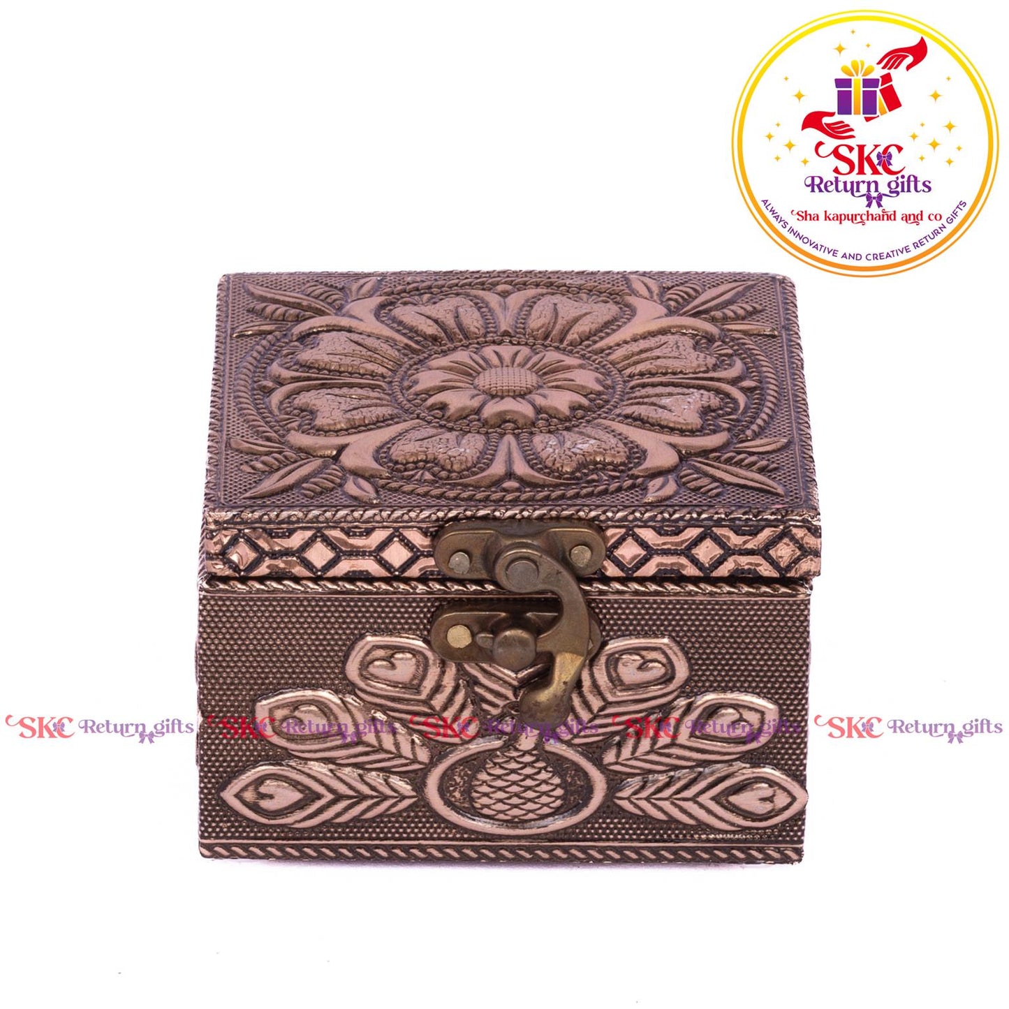 Embossed Flower Jewellery Box