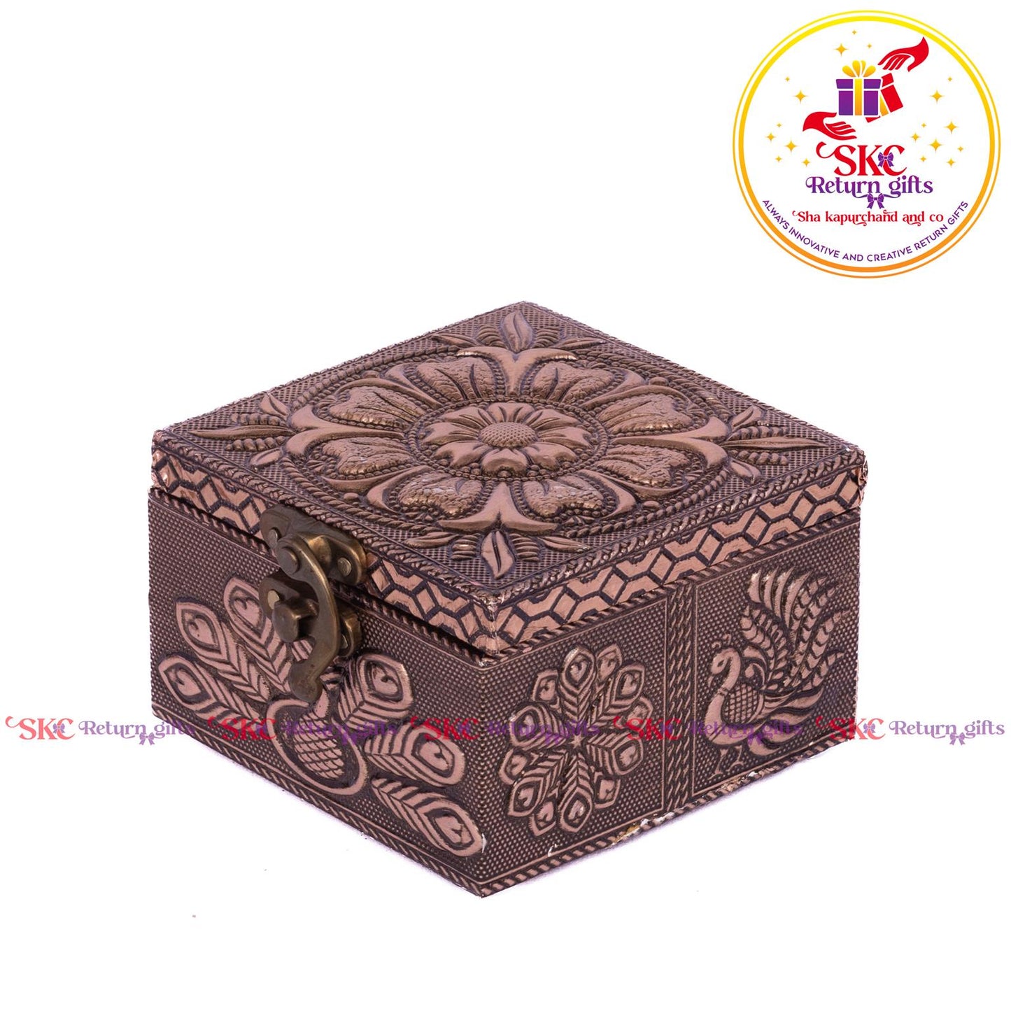 Embossed Flower Jewellery Box