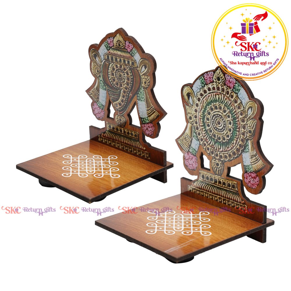 Mdf Diya Stand Shank Chakra Pair