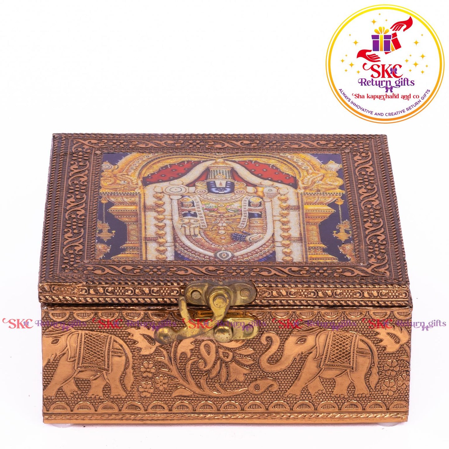 Tanjore Digital Art Pooja Box Tirupati Balaji