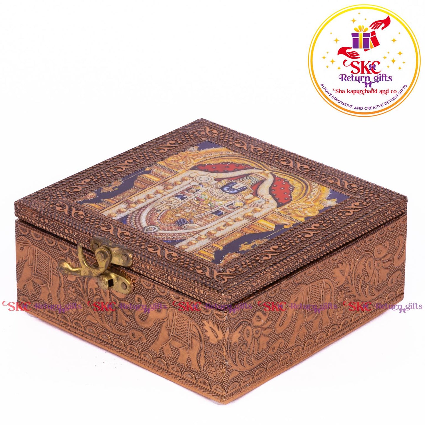 Tanjore Digital Art Pooja Box Tirupati Balaji