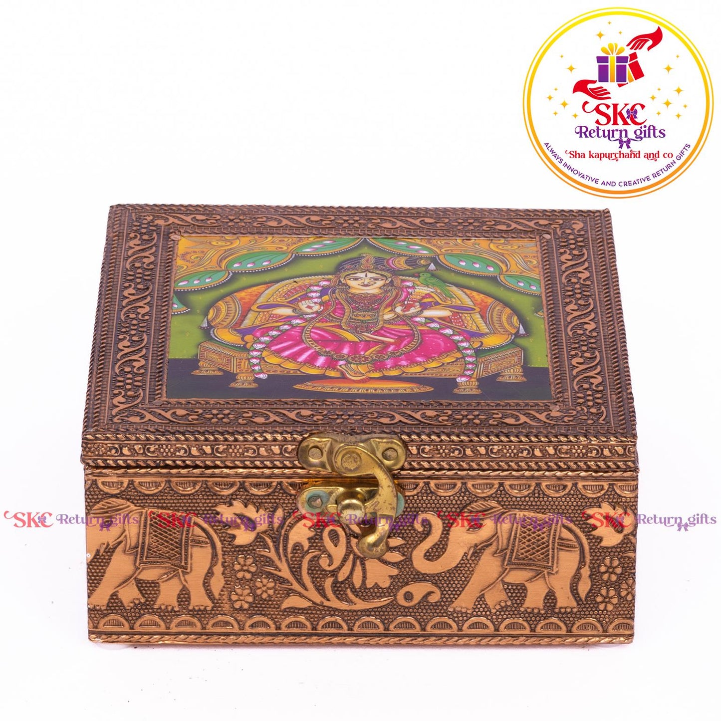 Tanjore Digital Art Pooja Box Andal