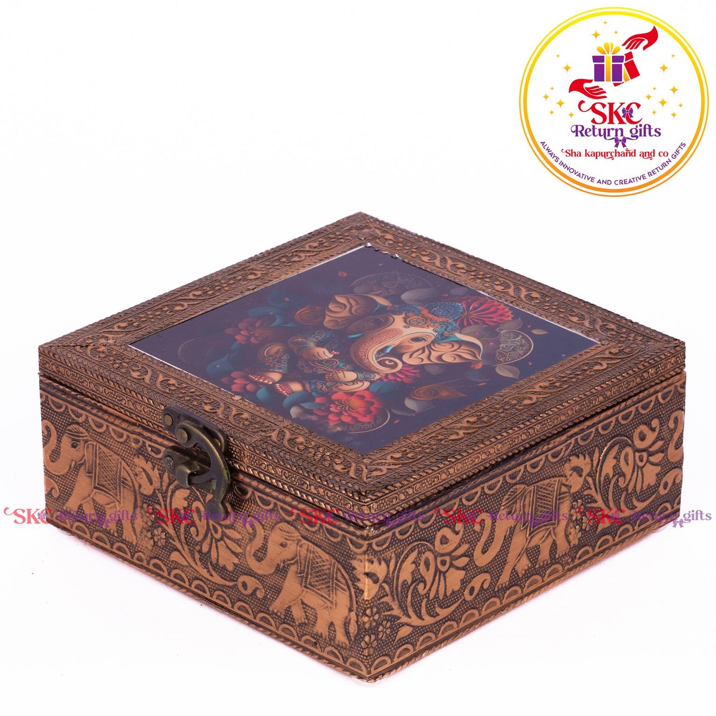 Tanjore Digital Art Pooja Box Ganesha