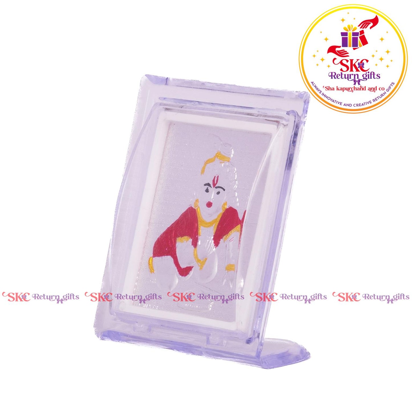 999 Silver Foil Krishna Mini Stand