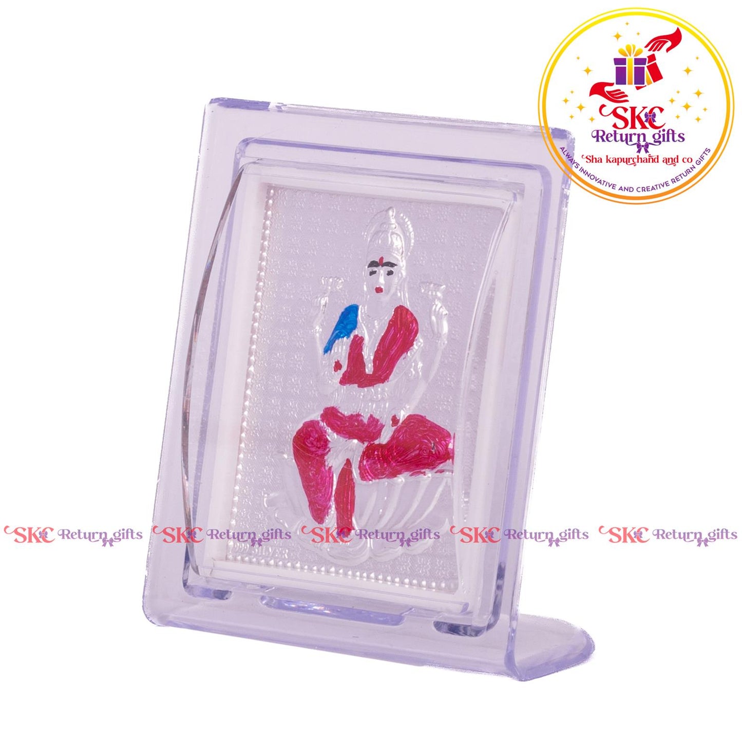 999 Silver Foil Mahalaxmi Mini Stand
