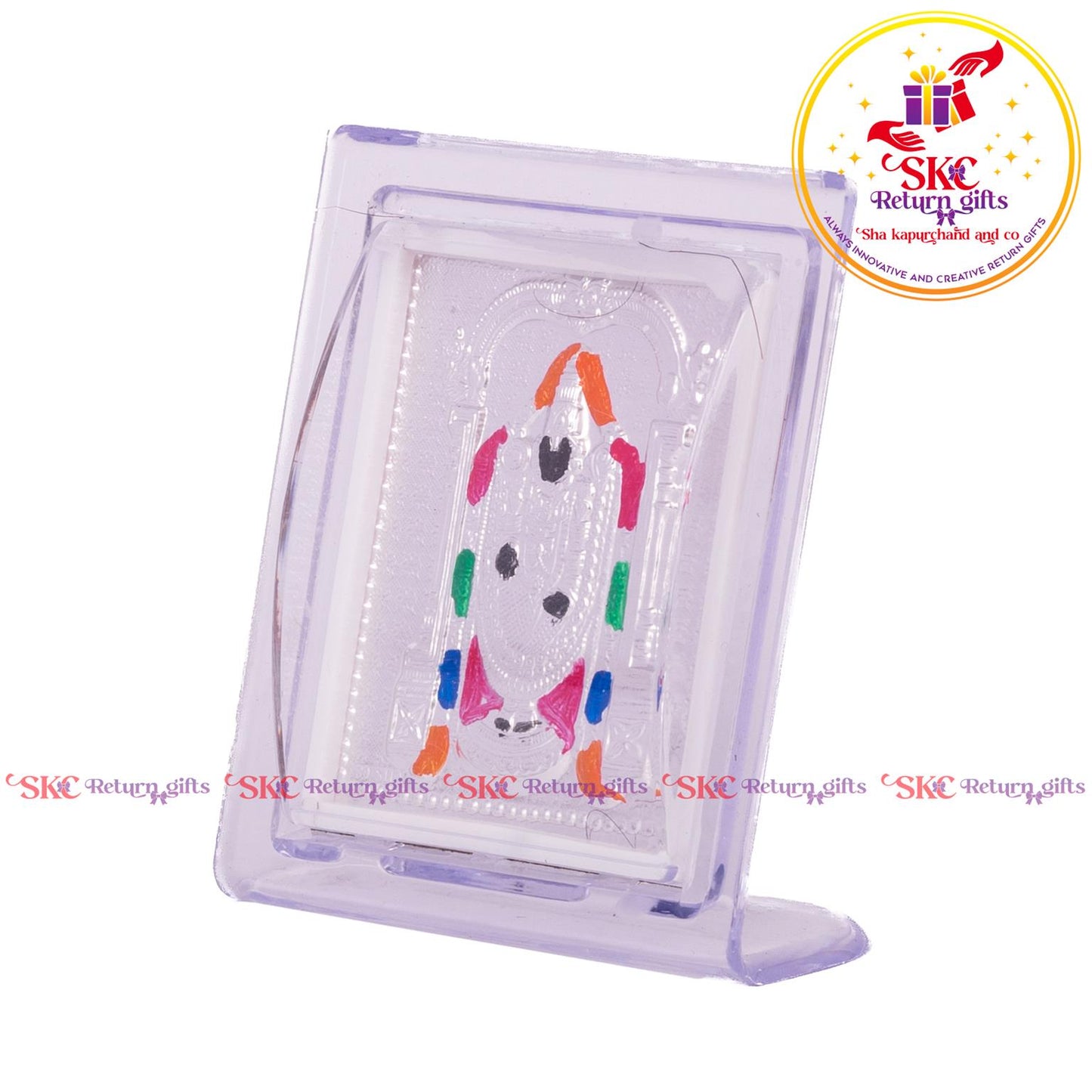 999 Silver Foil Tirupati Balaji Mini Stand