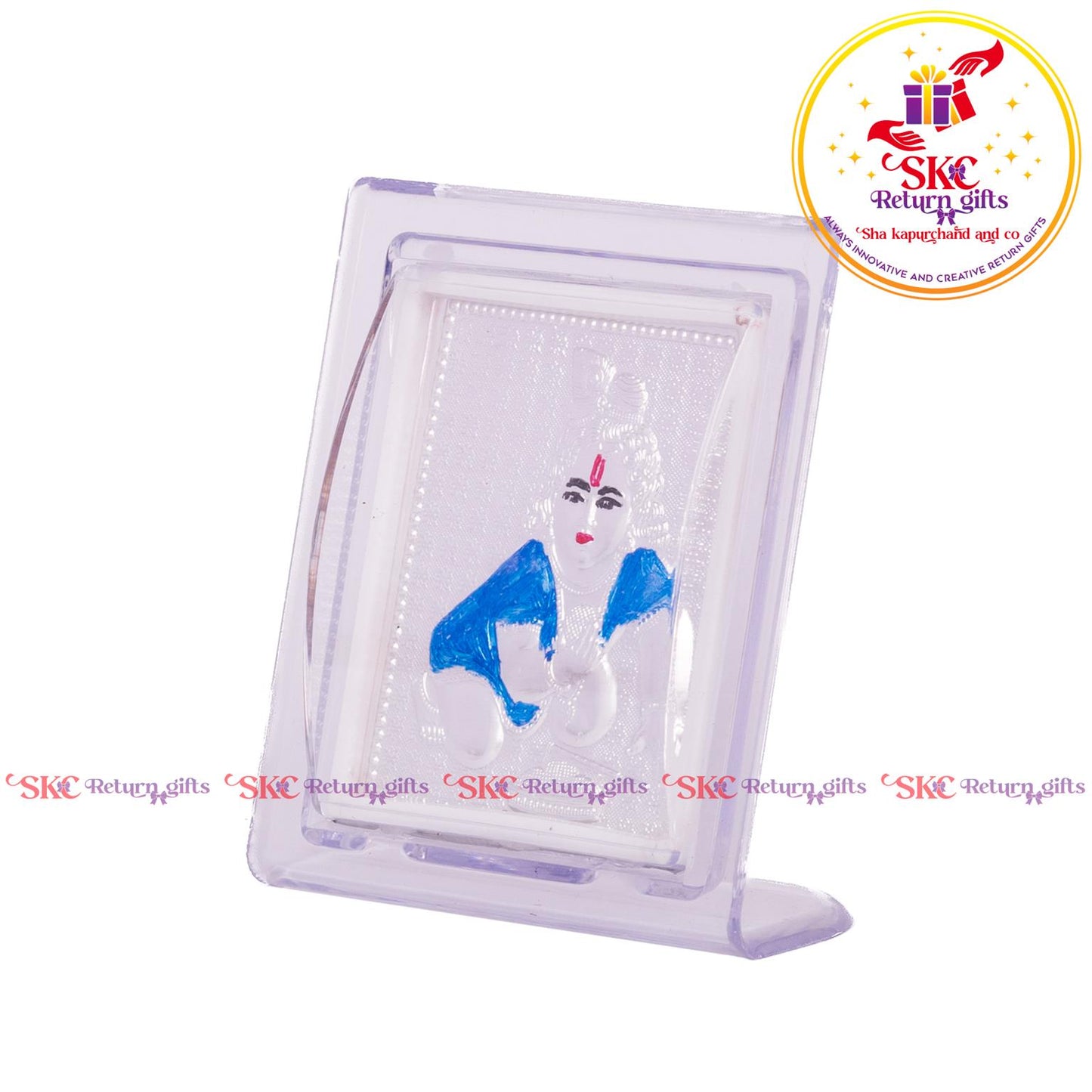 999 Silver Foil Krishna Mini Stand