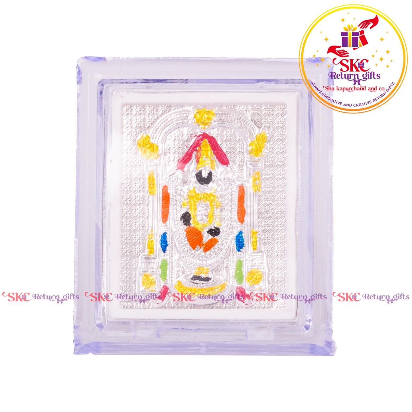 999 Silver Foil Tirupati Balaji Mini Stand