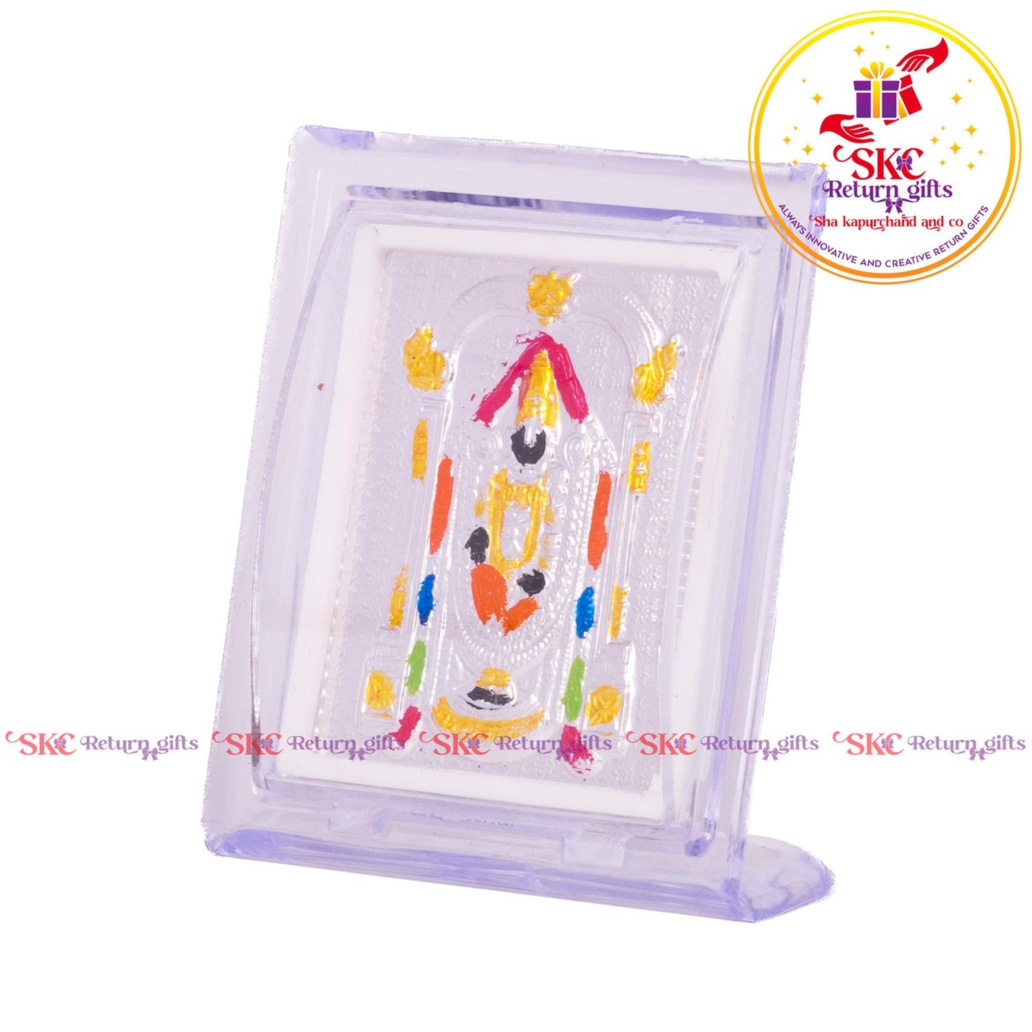 999 Silver Foil Tirupati Balaji Mini Stand