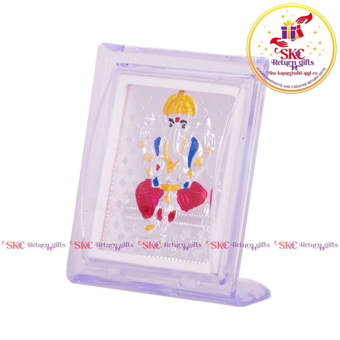 999 Silver Foil Ganesh Mini Stand