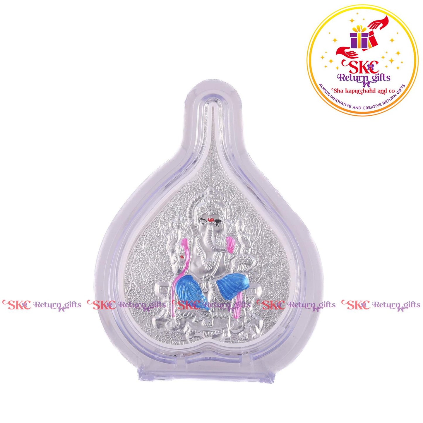 999 Silver Foil Ganesha Mini Pan Stand