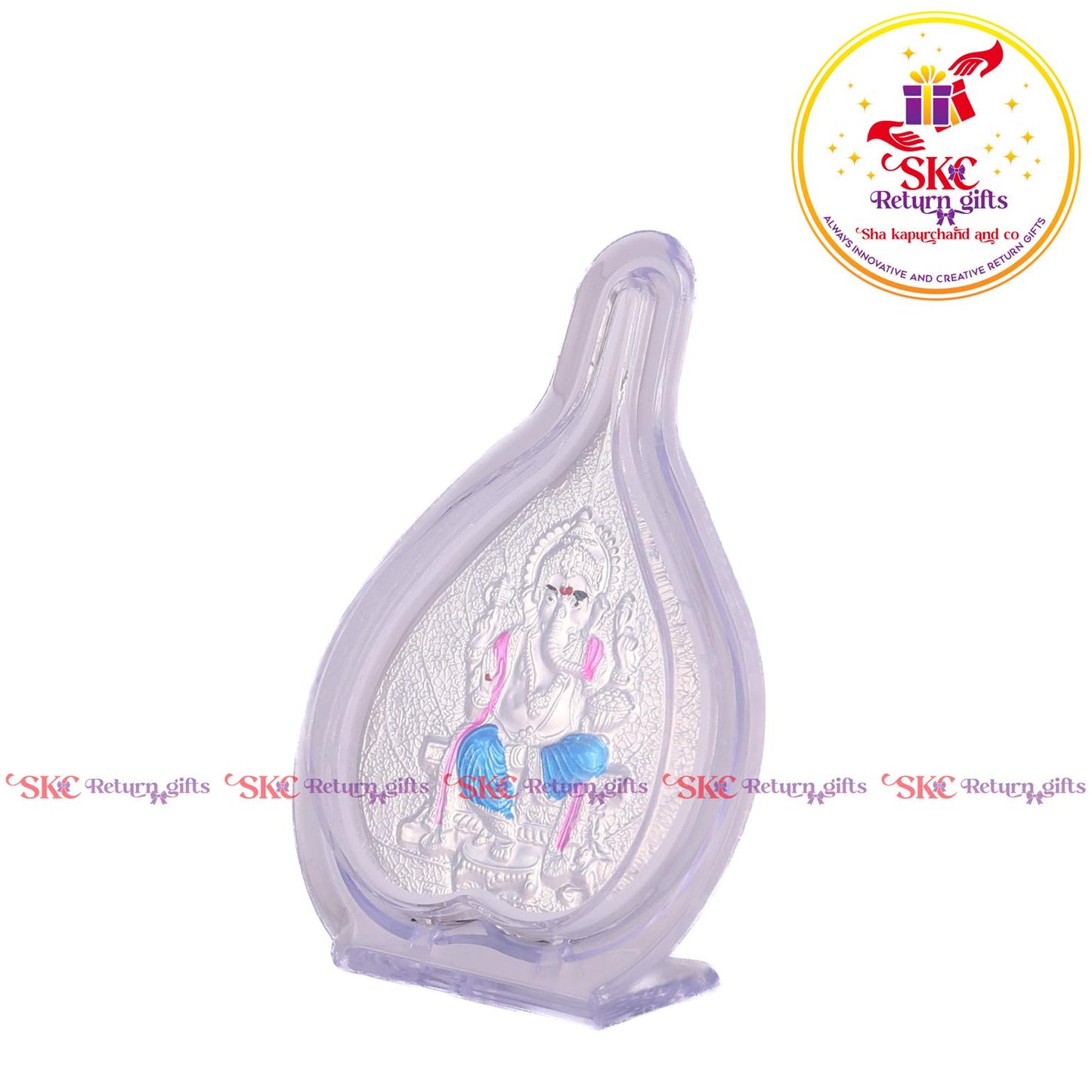 999 Silver Foil Ganesha Mini Pan Stand