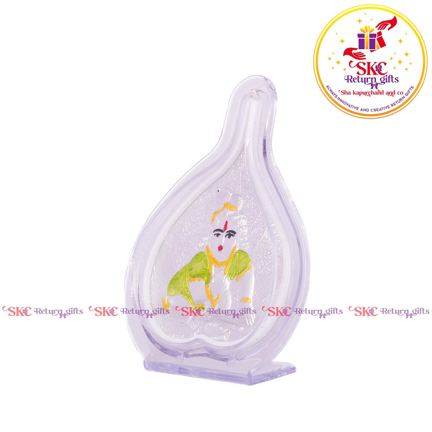999 Silver Foil Krishna Mini Pan Stand