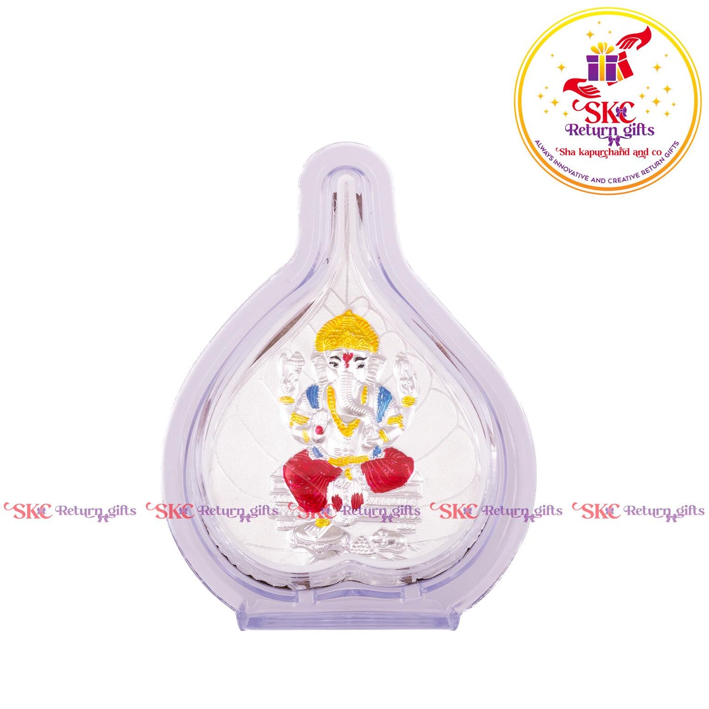 999 Silver Foil Ganesha Big Pan Stand