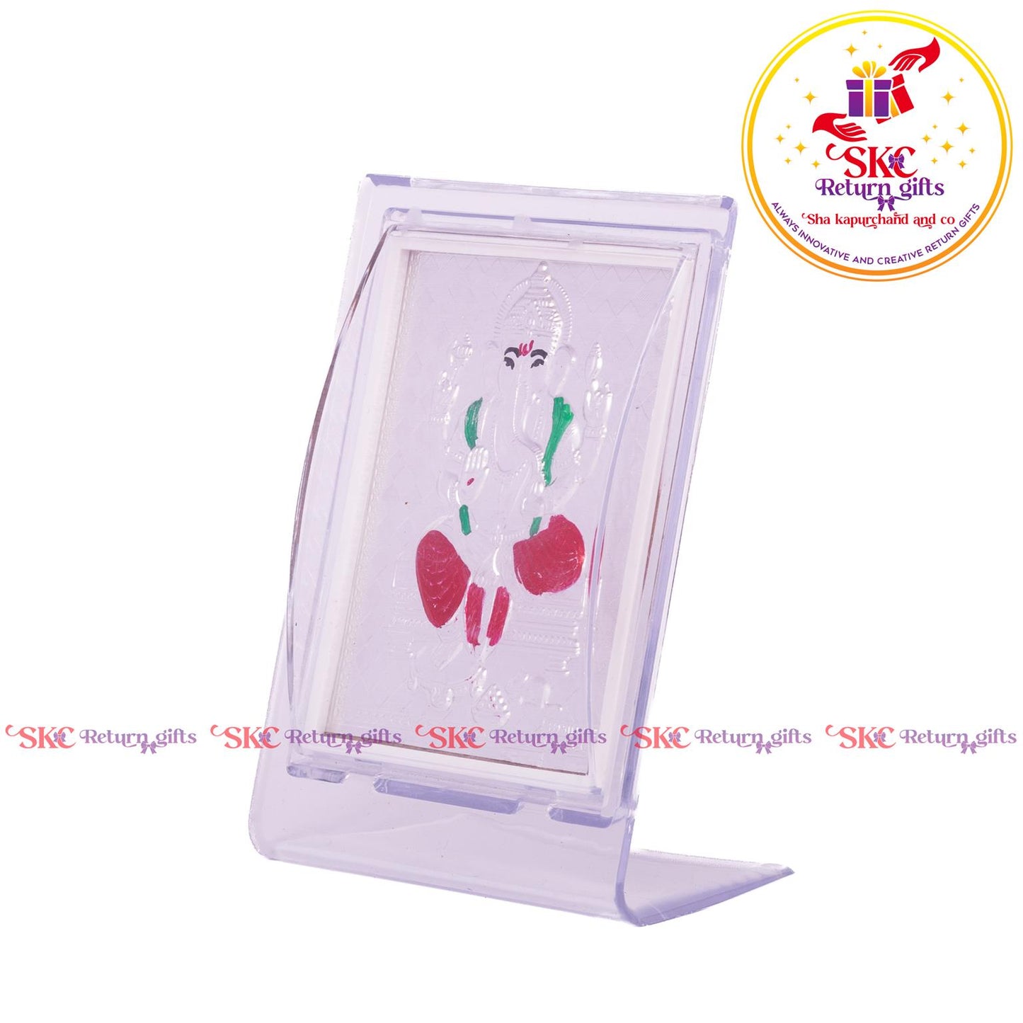 999 Silver Foil Ganesha Medium Stand