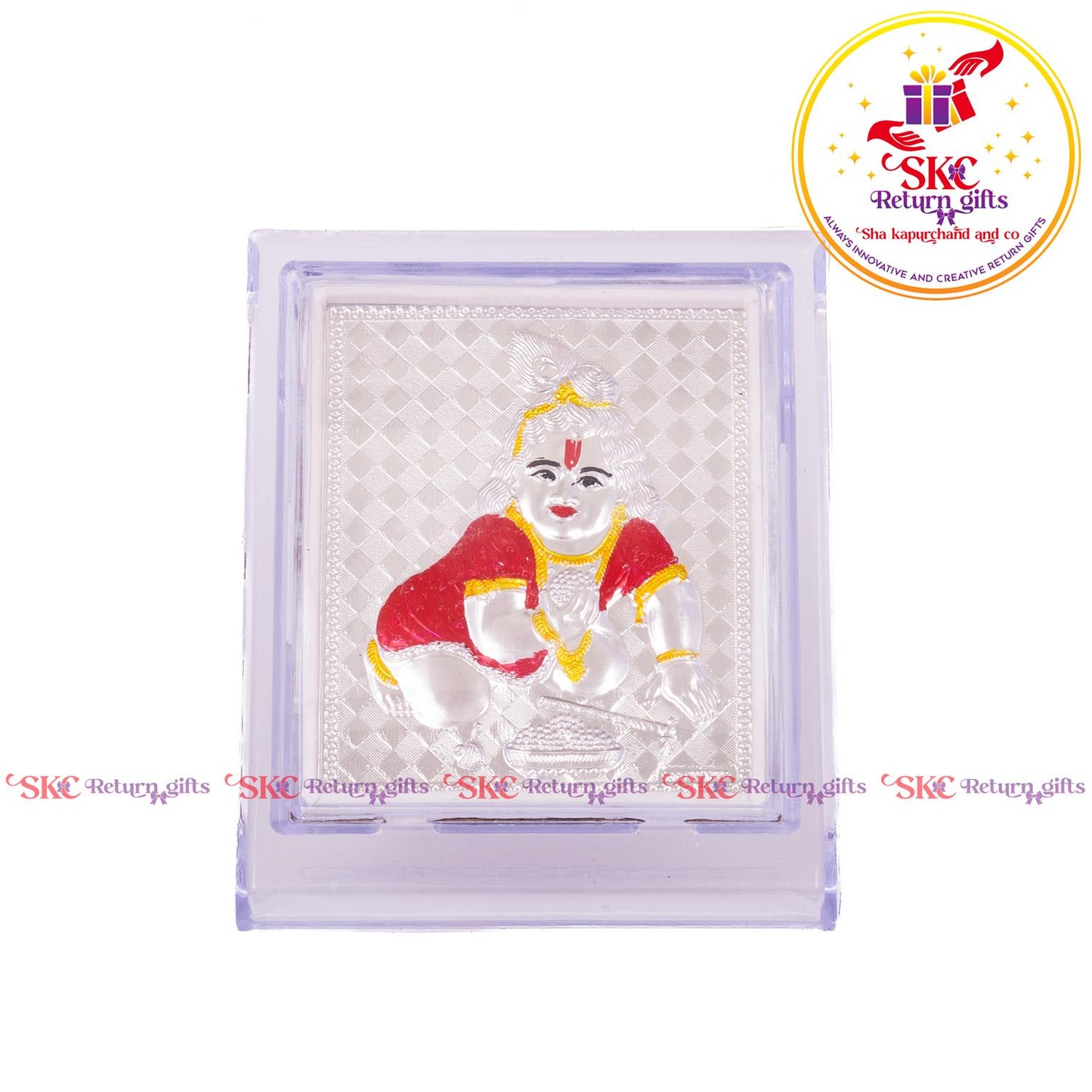 999 Silver Foil Krishna Medium Stand