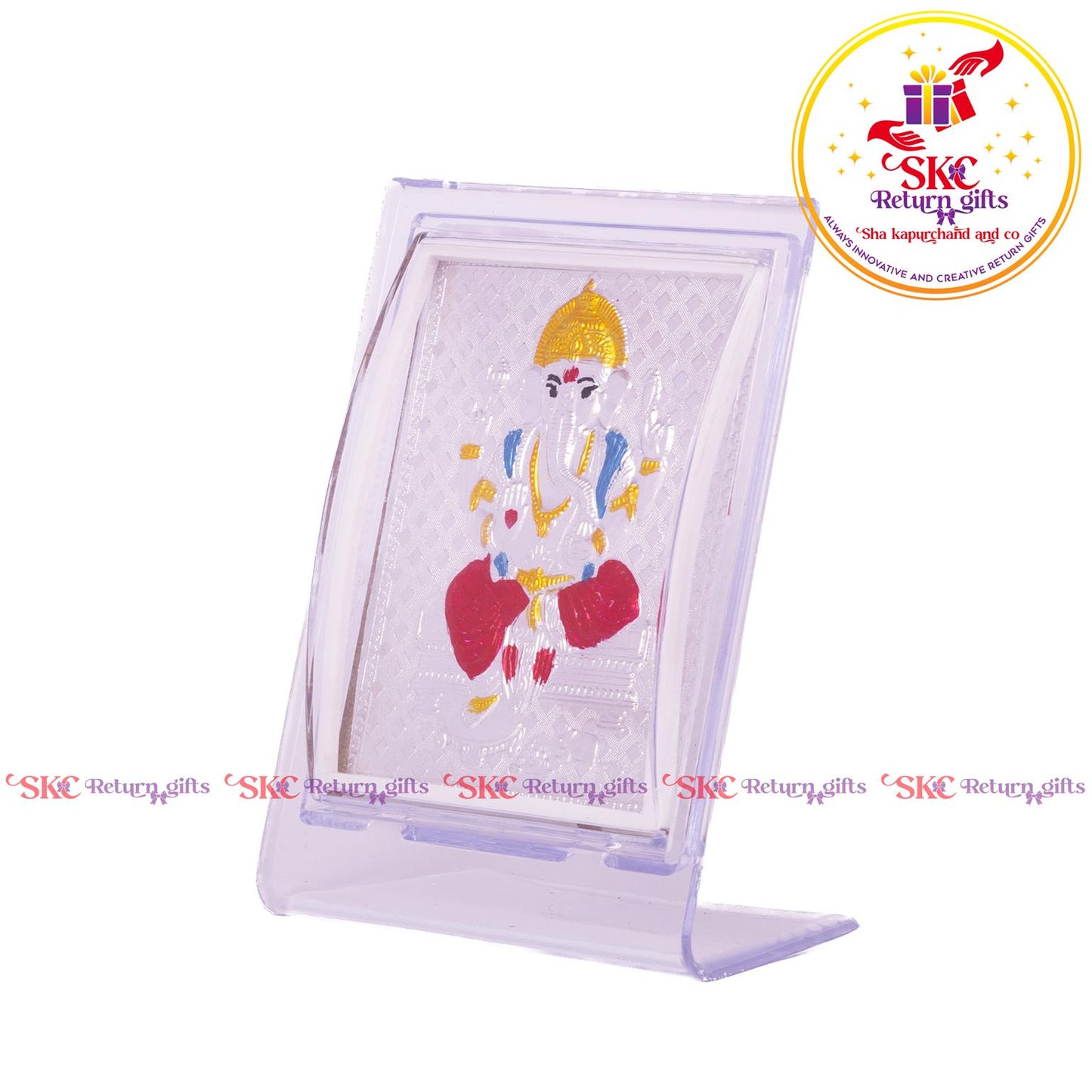 999 Silver Foil Ganesha Medium Stand