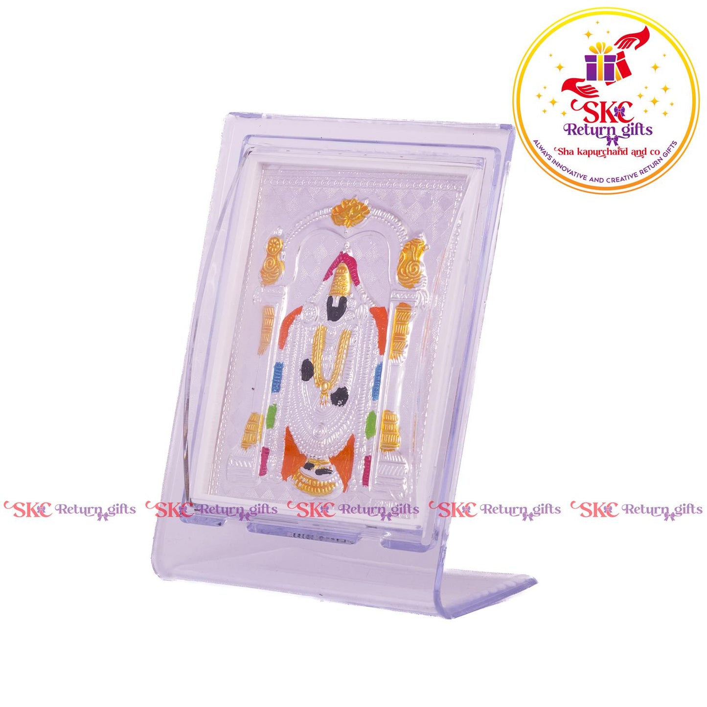 999 Silver Foil Tirupati Balaji Medium Stand