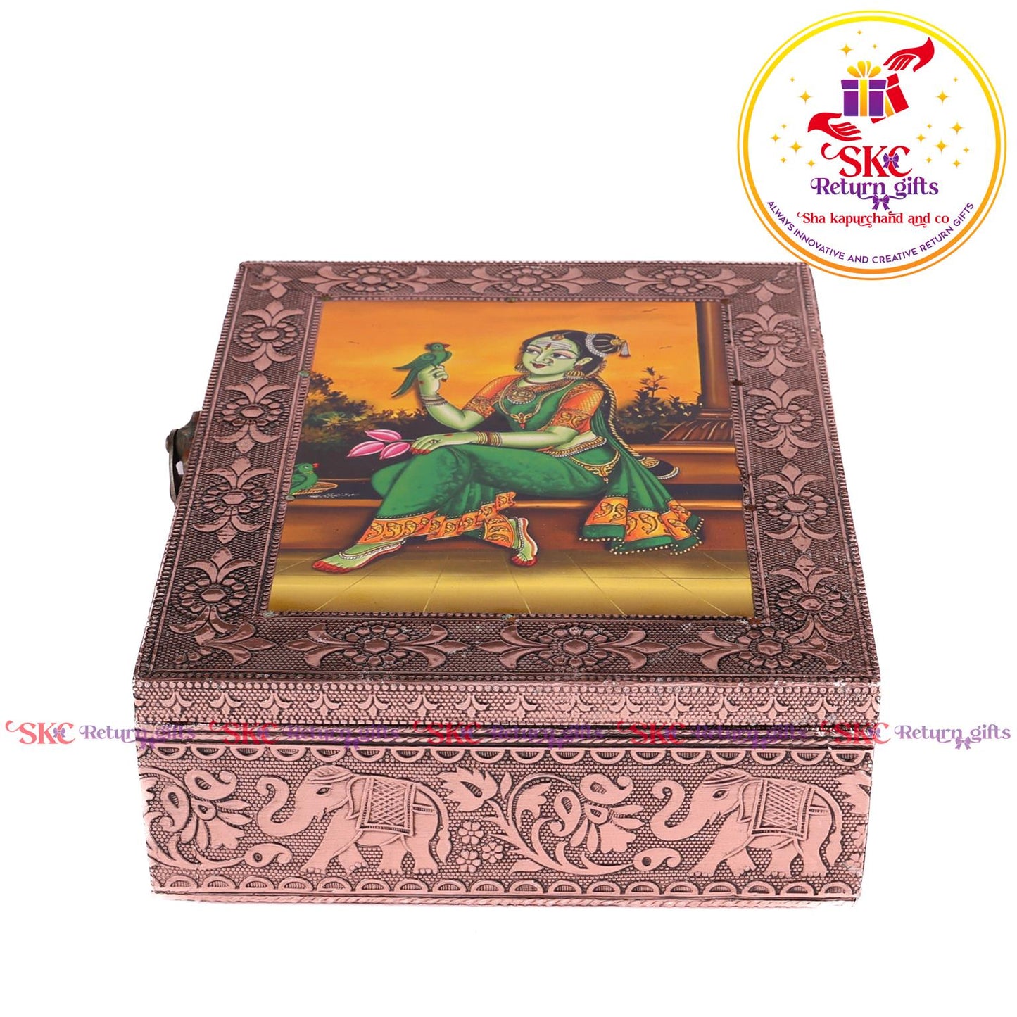 Tanjore Digital Art Pooja Box Tirupati Balaji