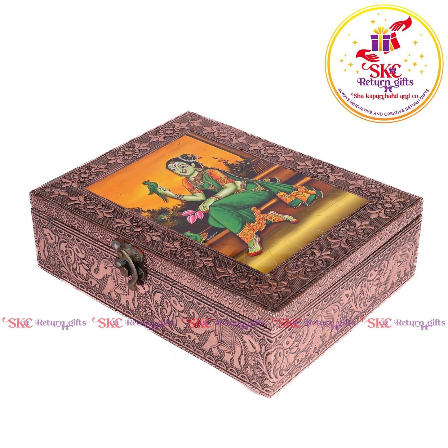 Tanjore Digital Art Pooja Box Tirupati Balaji