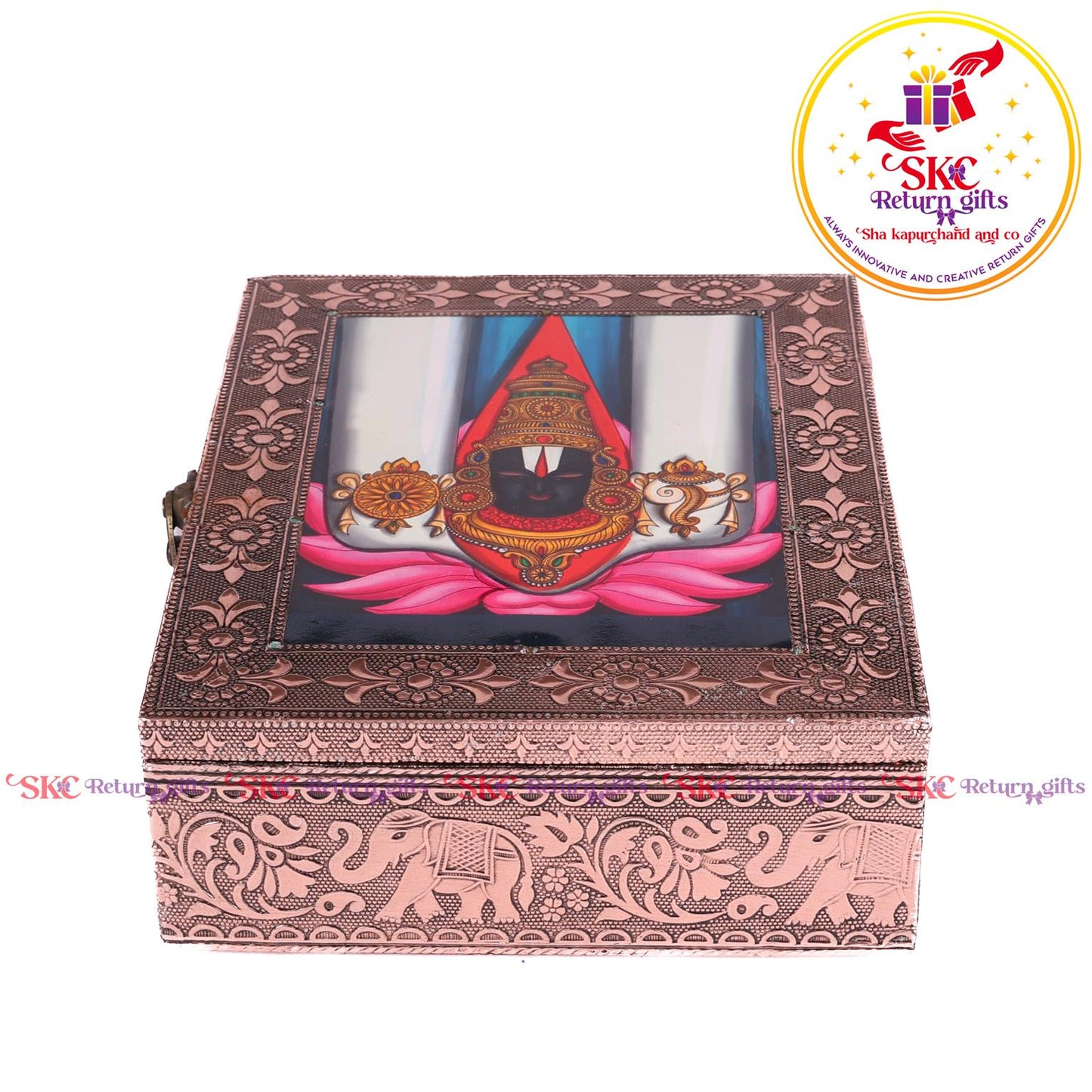 Tanjore Digital Art Pooja Box Ram Darbar