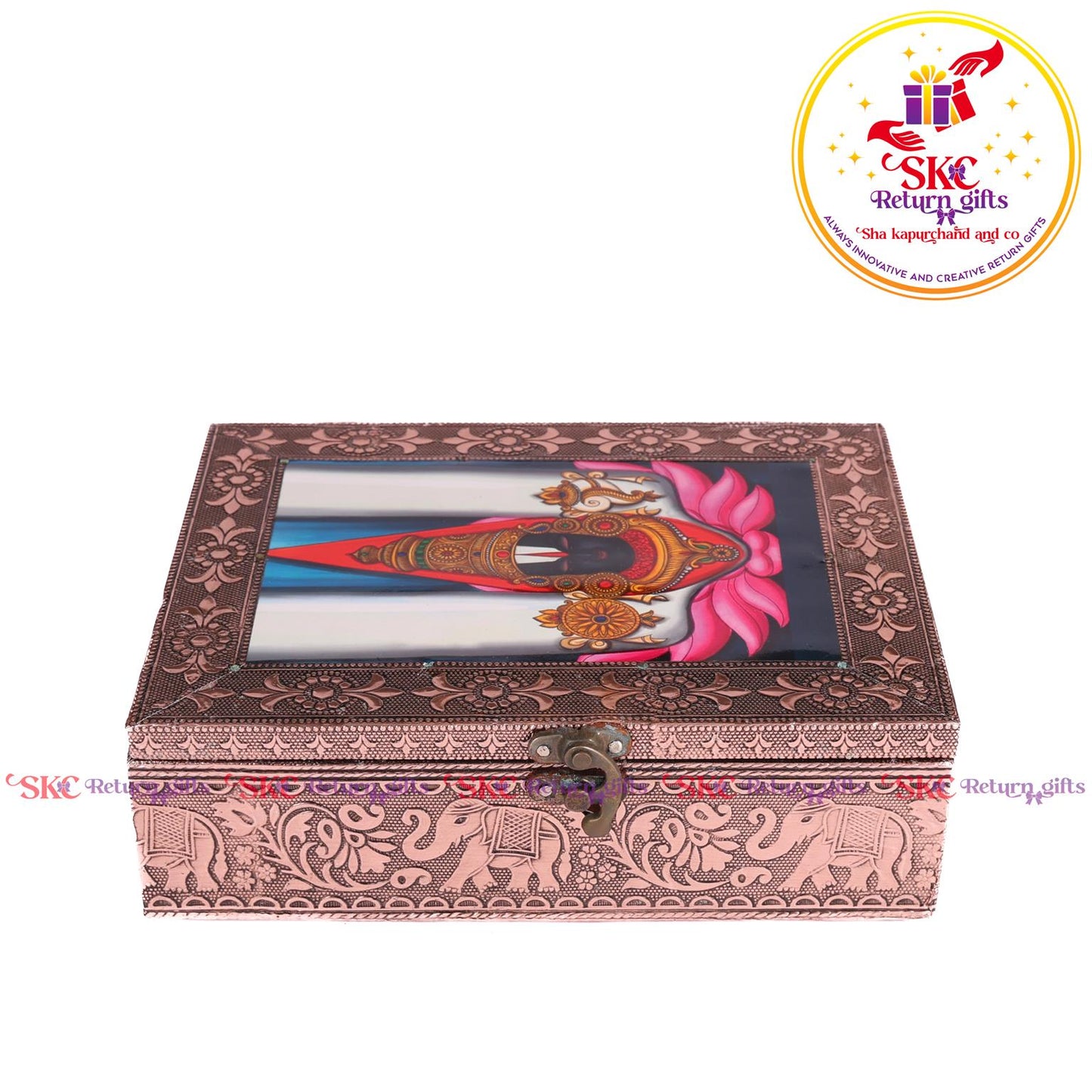 Tanjore Digital Art Pooja Box Ram Darbar