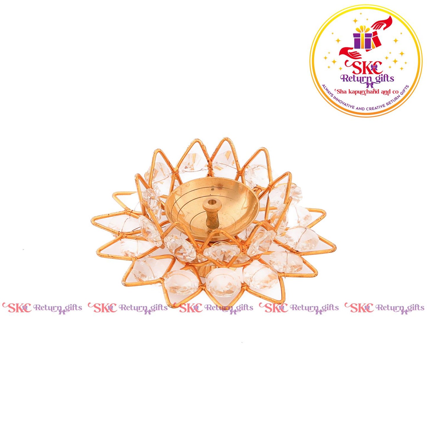 Lotus Crystal Diya