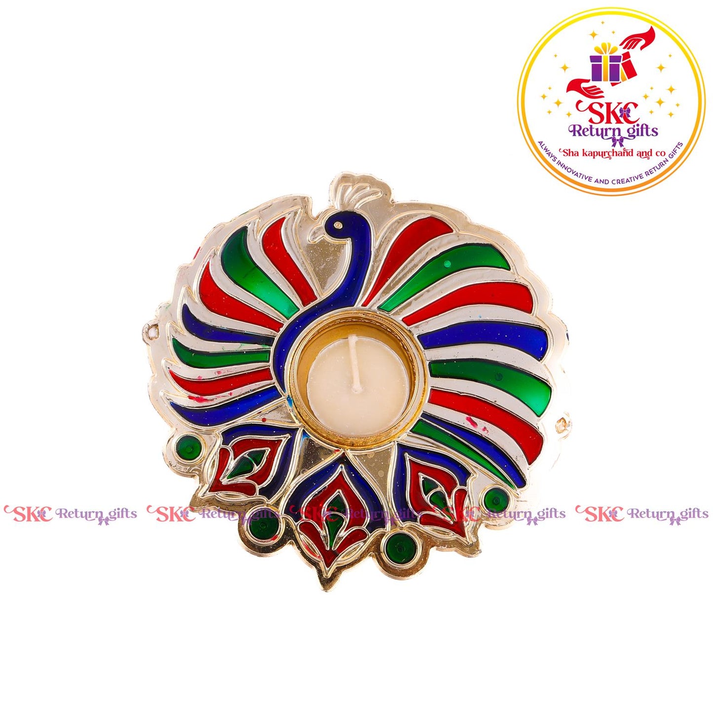 Fiber Meena Candle Stand