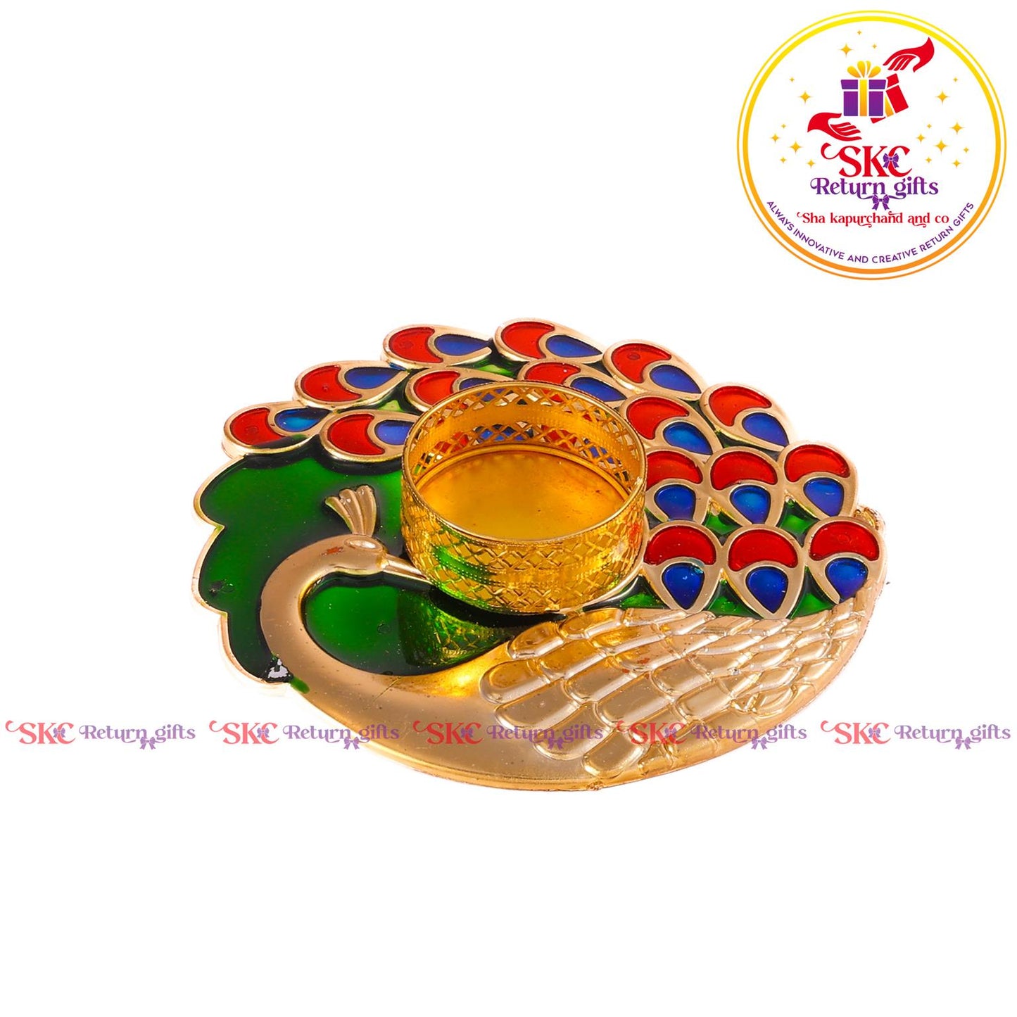 Fiber Meena Candle Stand