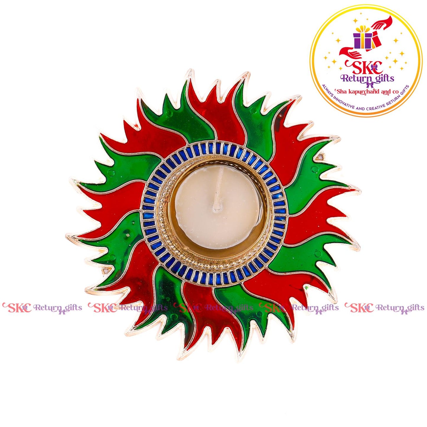 Fiber Meena Candle Stand