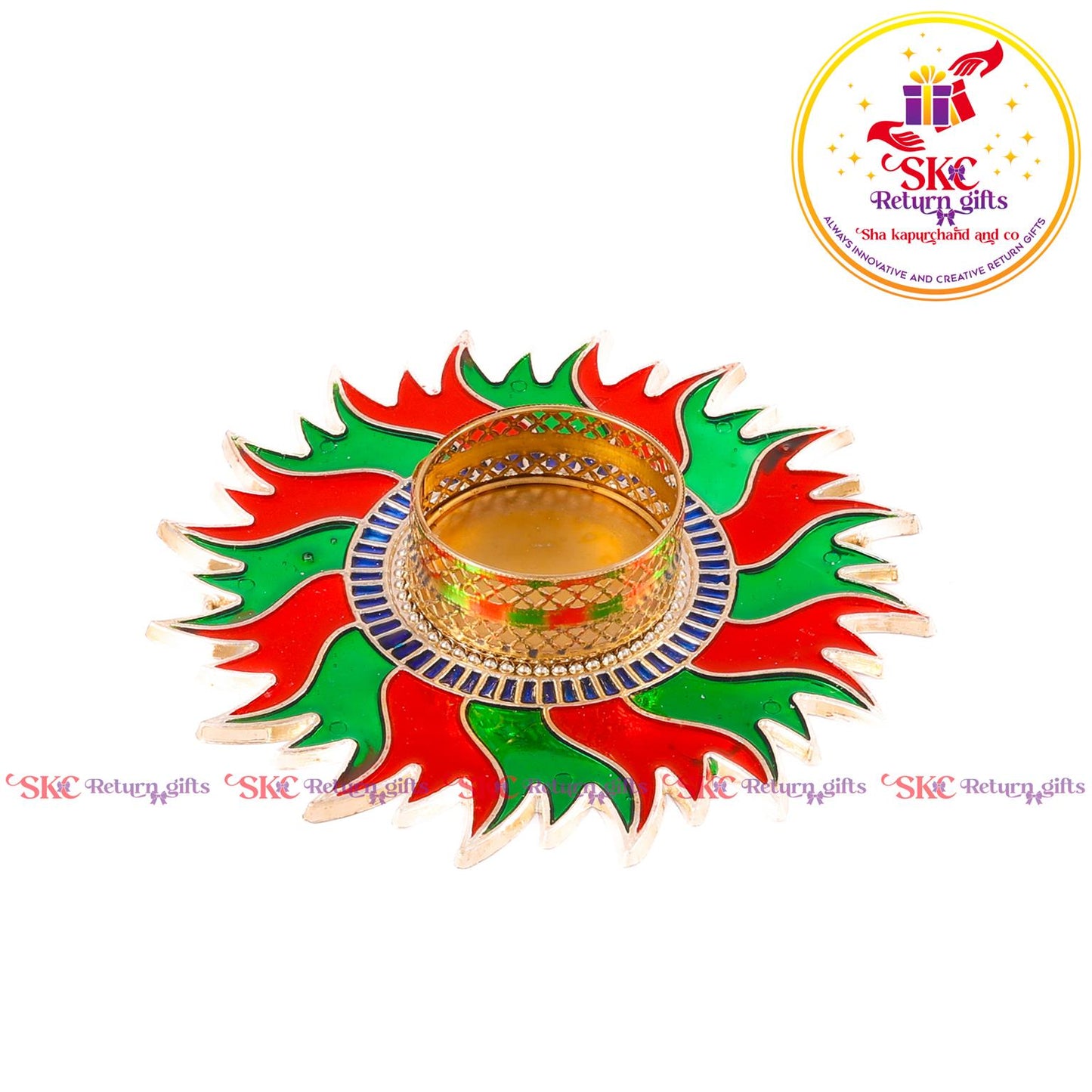 Fiber Meena Candle Stand